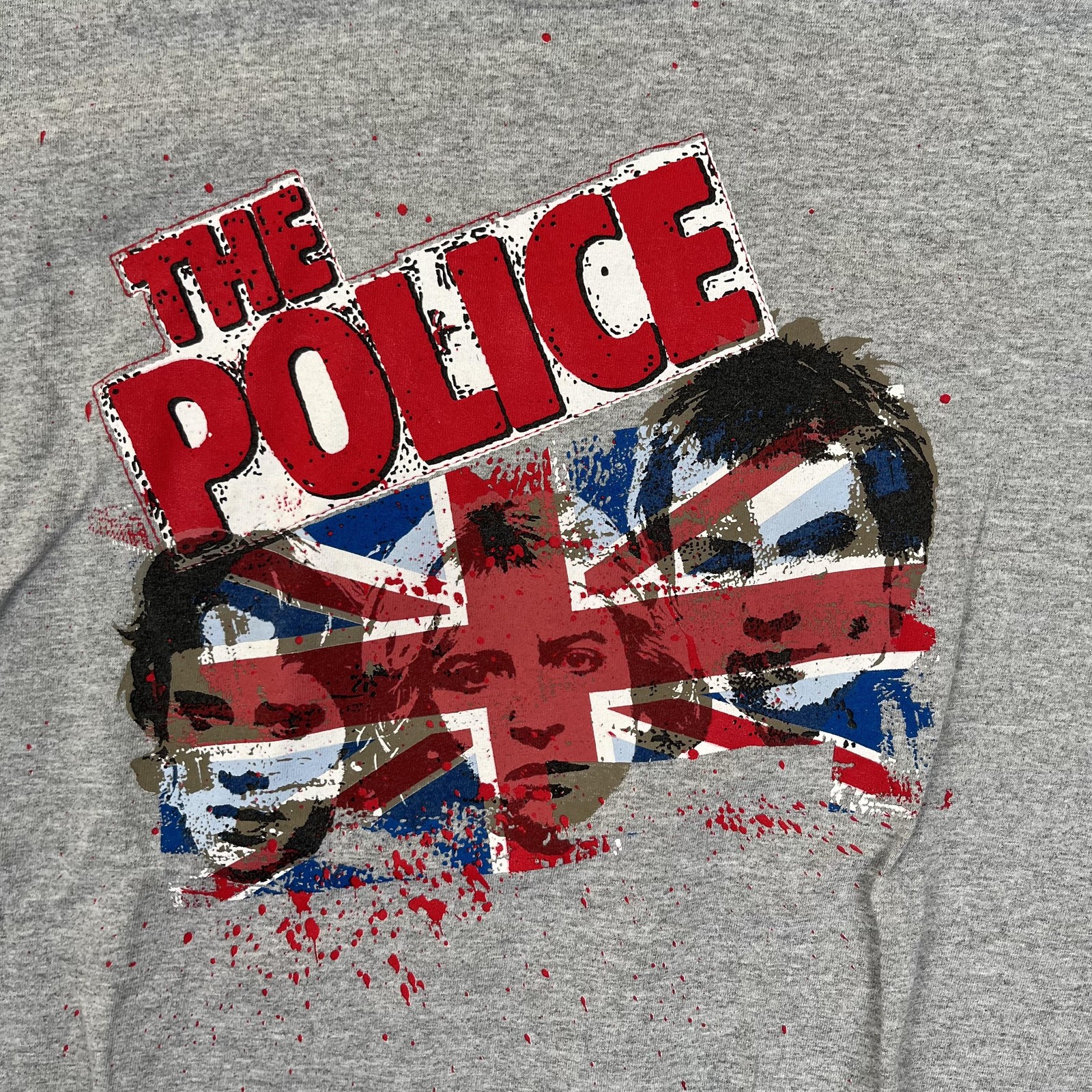 The Police World Tour T-Shirt Mens 2XL Gray 07-08 Concert Rock Band Tee