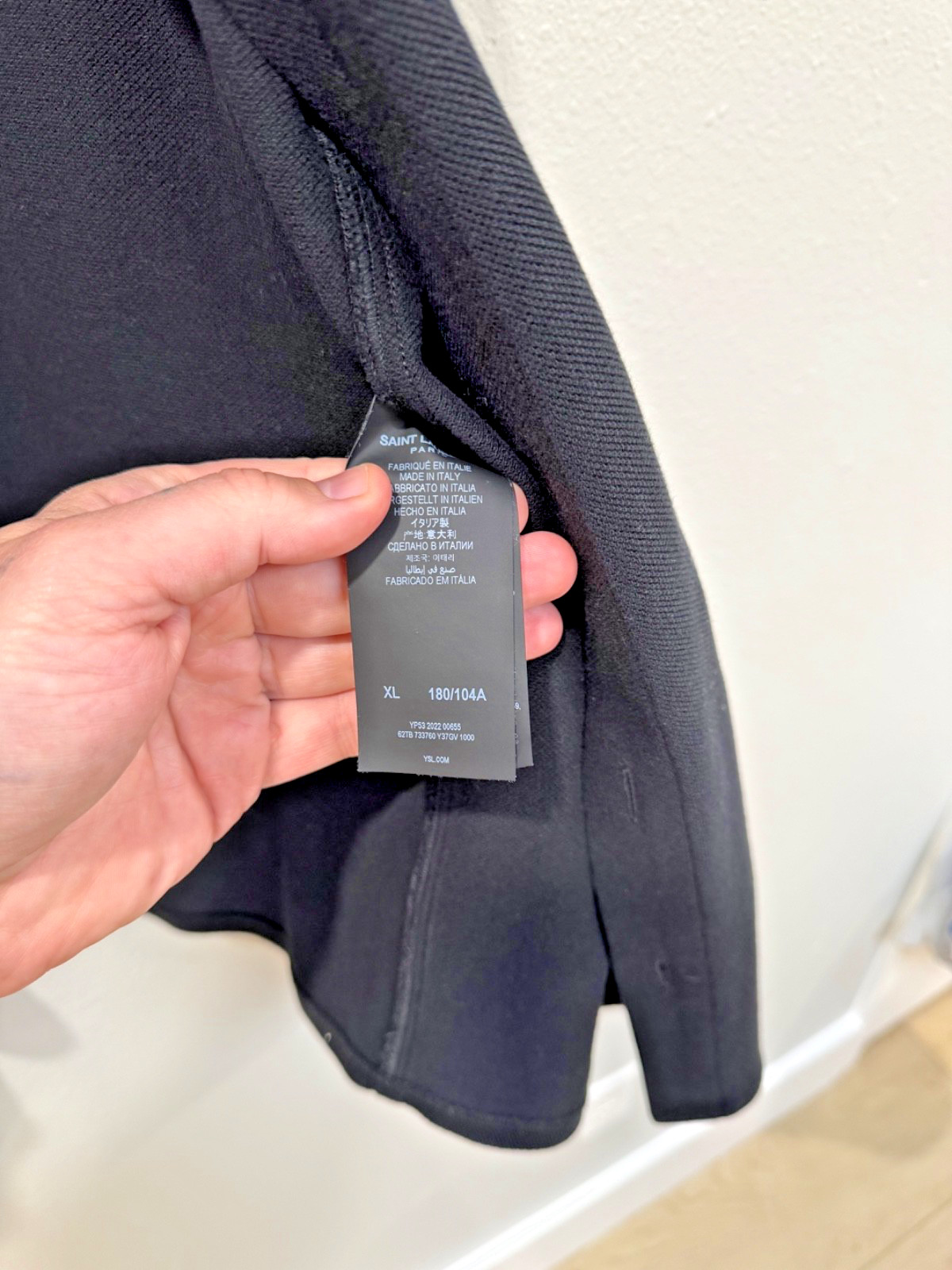 SAINT LAURENT Mens 2023/24 BLACK Button Up Shirt Jacket Boutique Piece Size XL