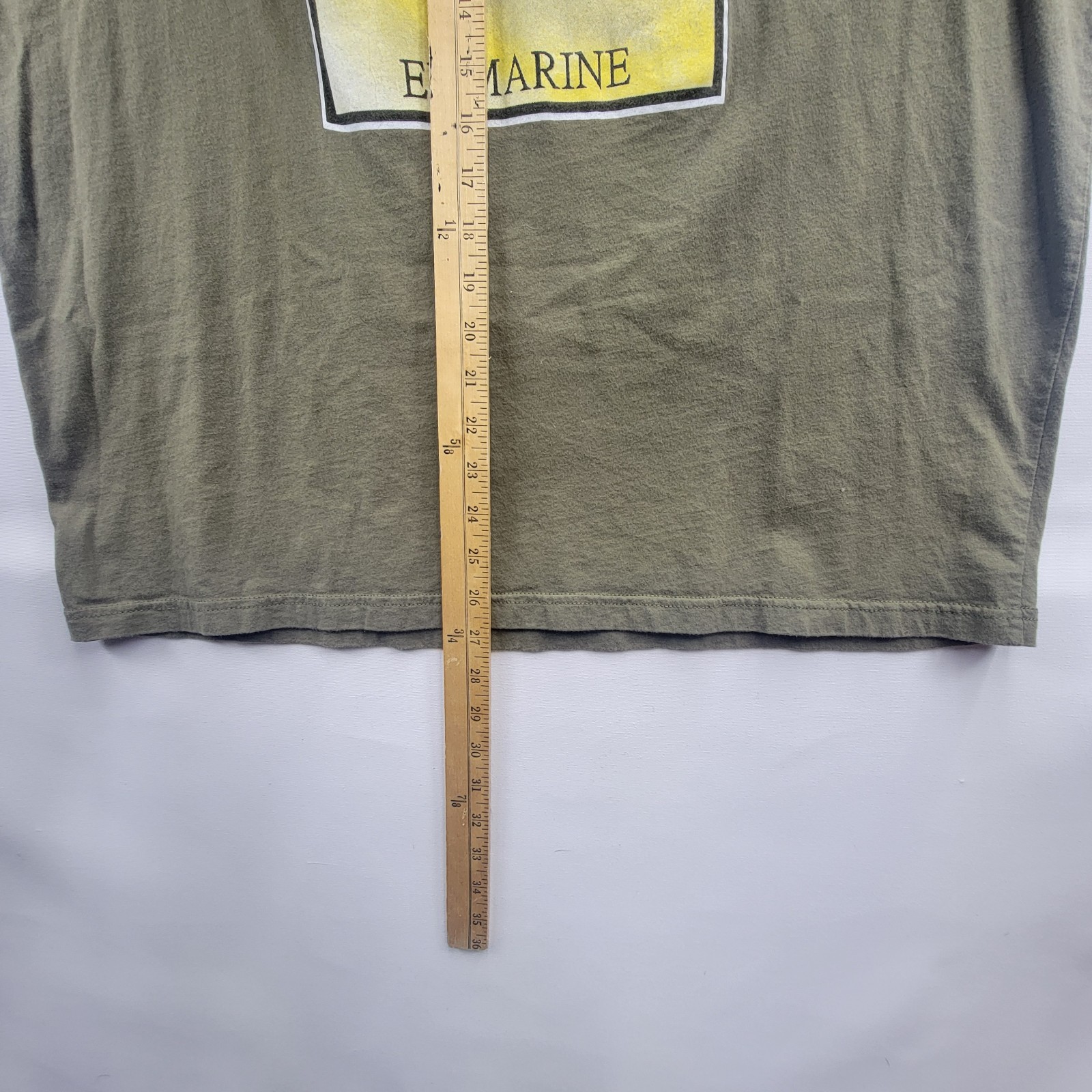 MEXUSMAR El Marine Loteria Graphic T-Shirt Olive Drab US Flag 2XL (Pre-Owned)