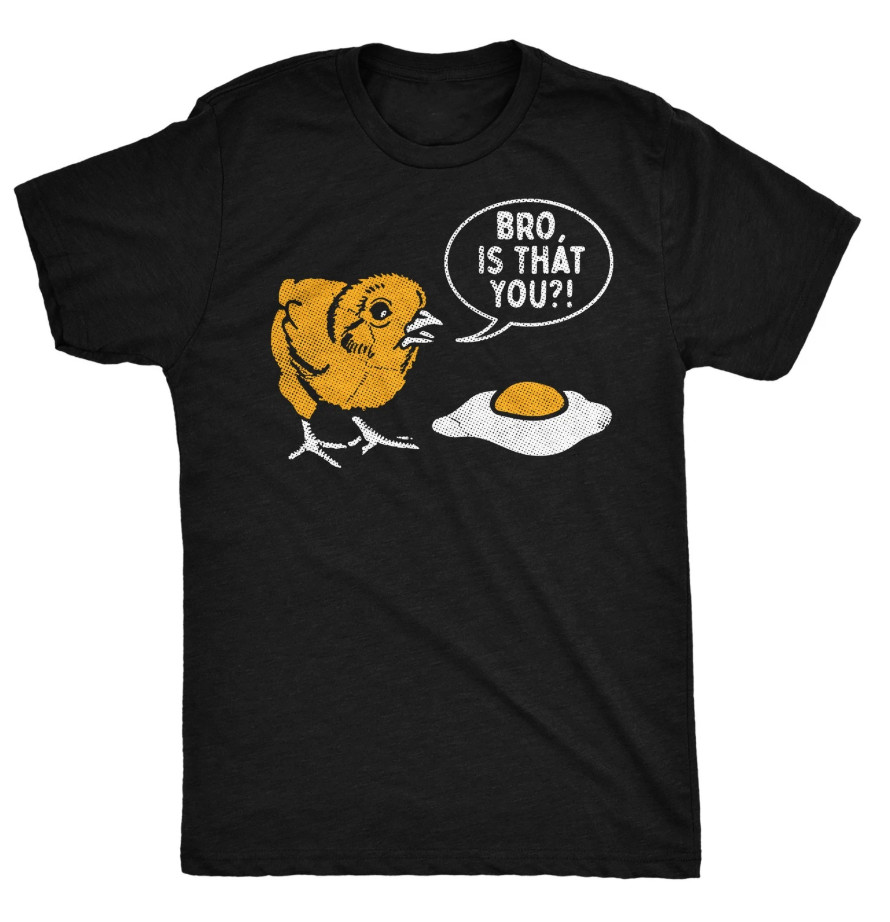 Funny T Shirts Bro Is That You Sarcastic Chicken Egg S-234XL