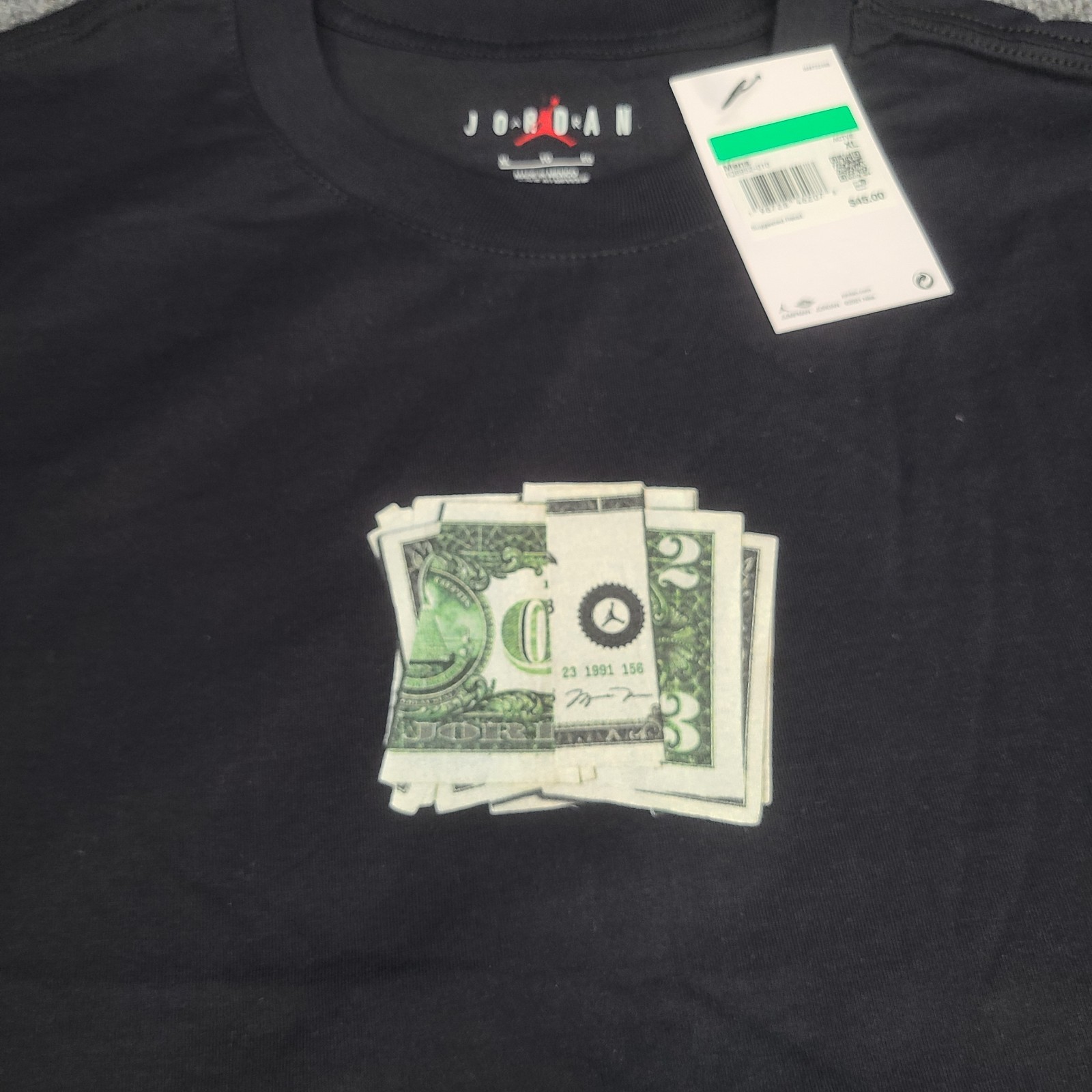 Jordan Shirt Mens XL Black AJ3 Pure Money Cash Jumpman Nike Air Cotton Tee