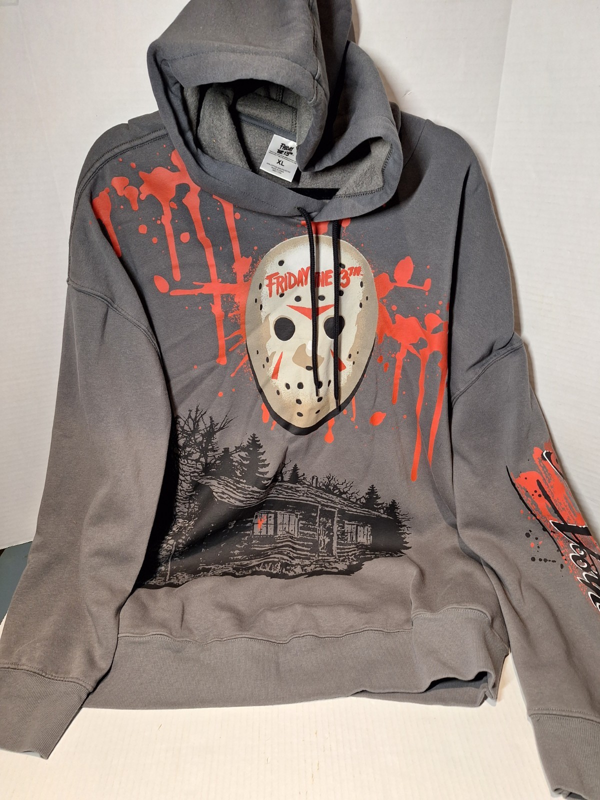 Friday The 13th Hooded Pullover Swestshirt Mens Xl Cotton Blend Pockets