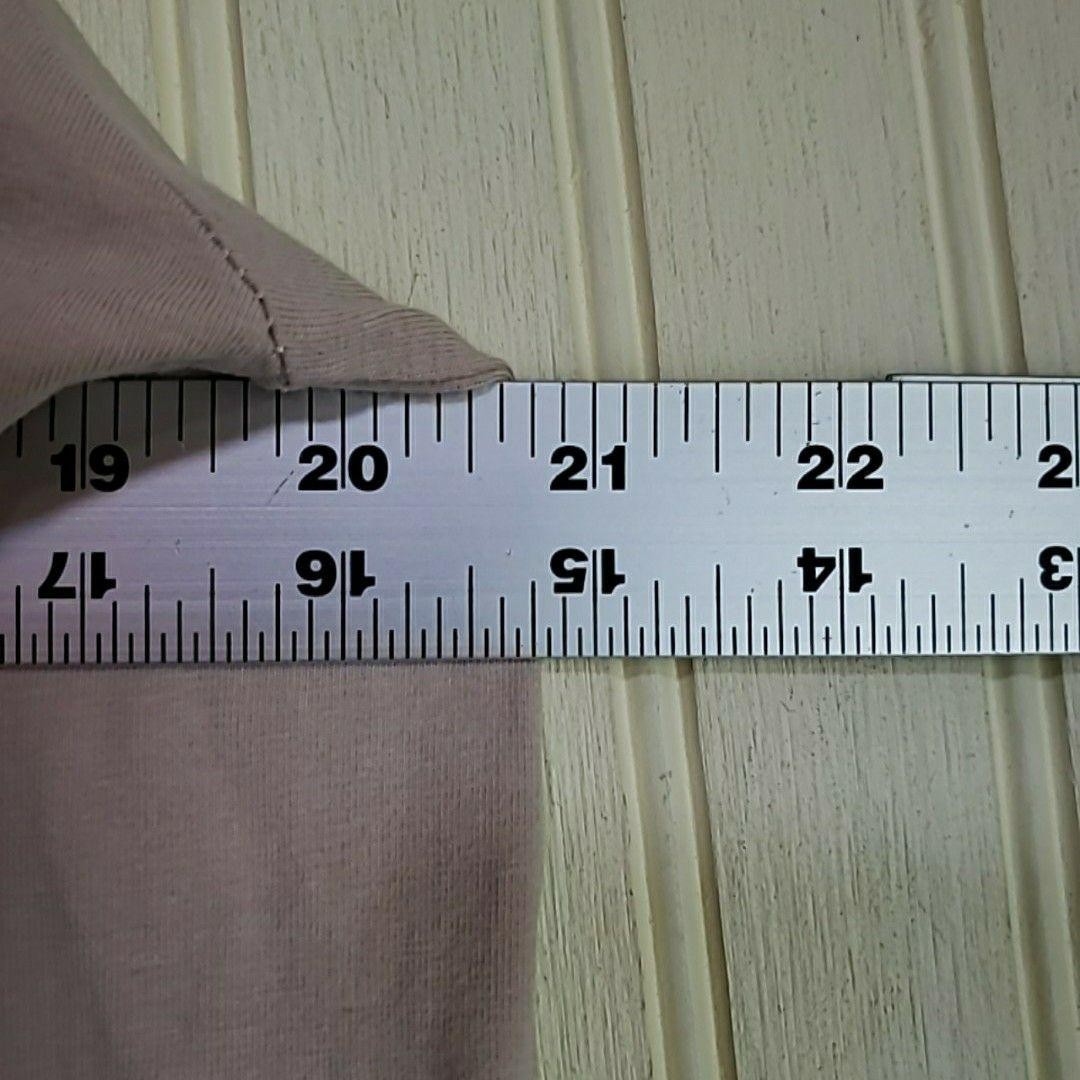 Scott James Shirt Mens Large Beige V-Neck Ringer Pocket Trim Jersey Tee