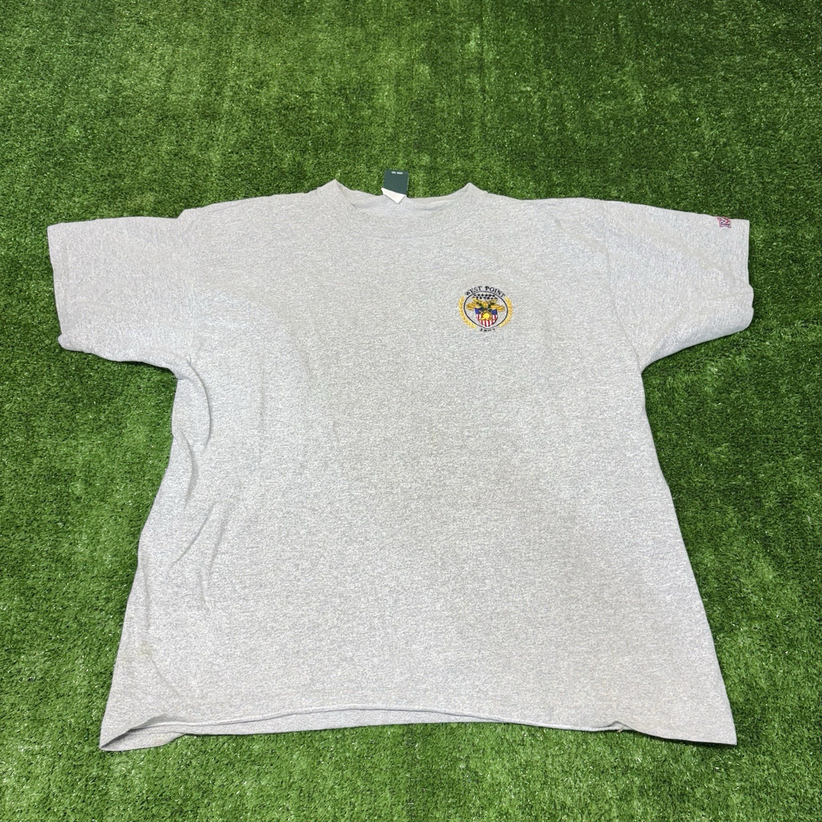Mens Vintage MV Sport West Point 1802 Military Base Gray T-Shirt Size 2XL