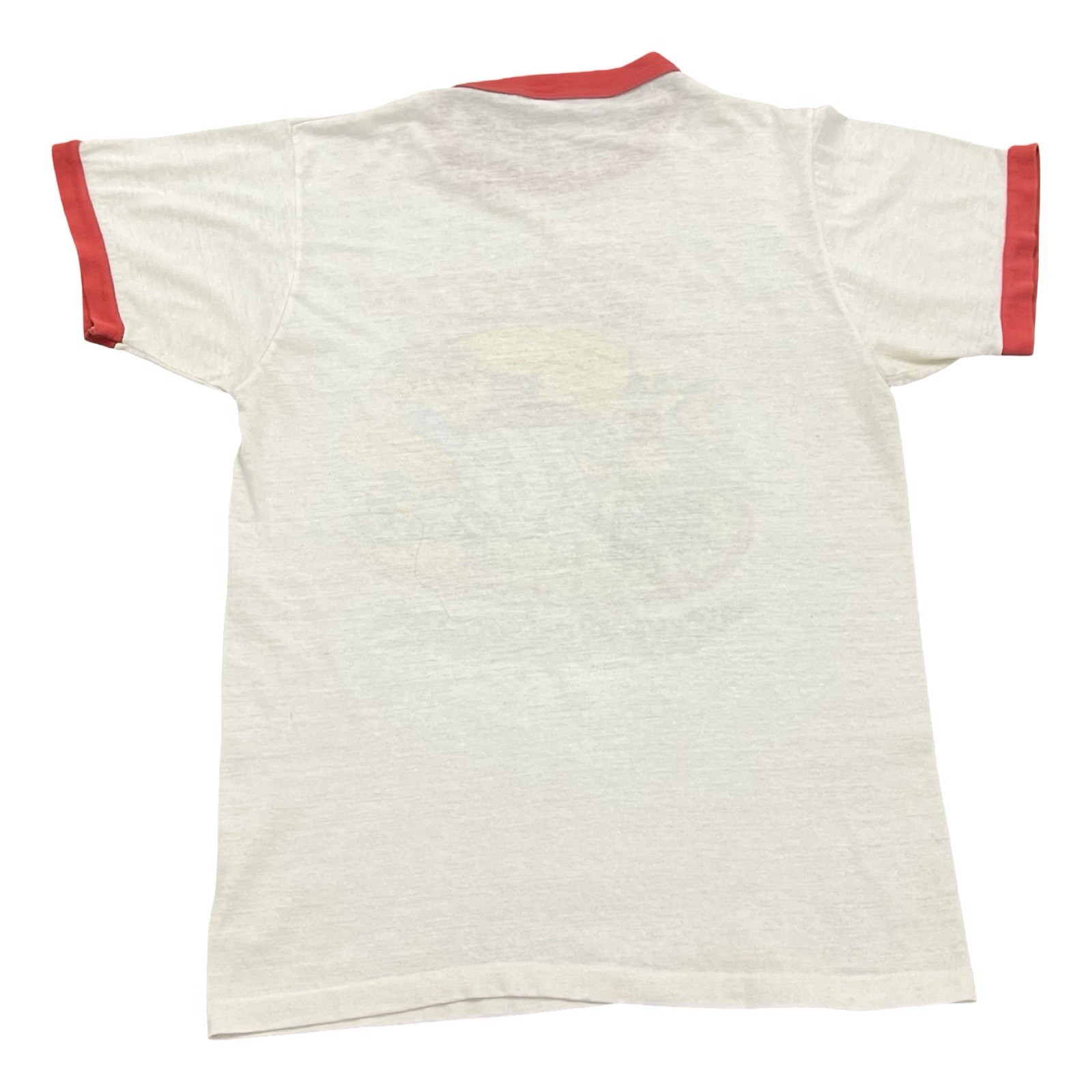 Vtg 70s Tee Shirt, Small White/Red Zenith 1976 Ringer
