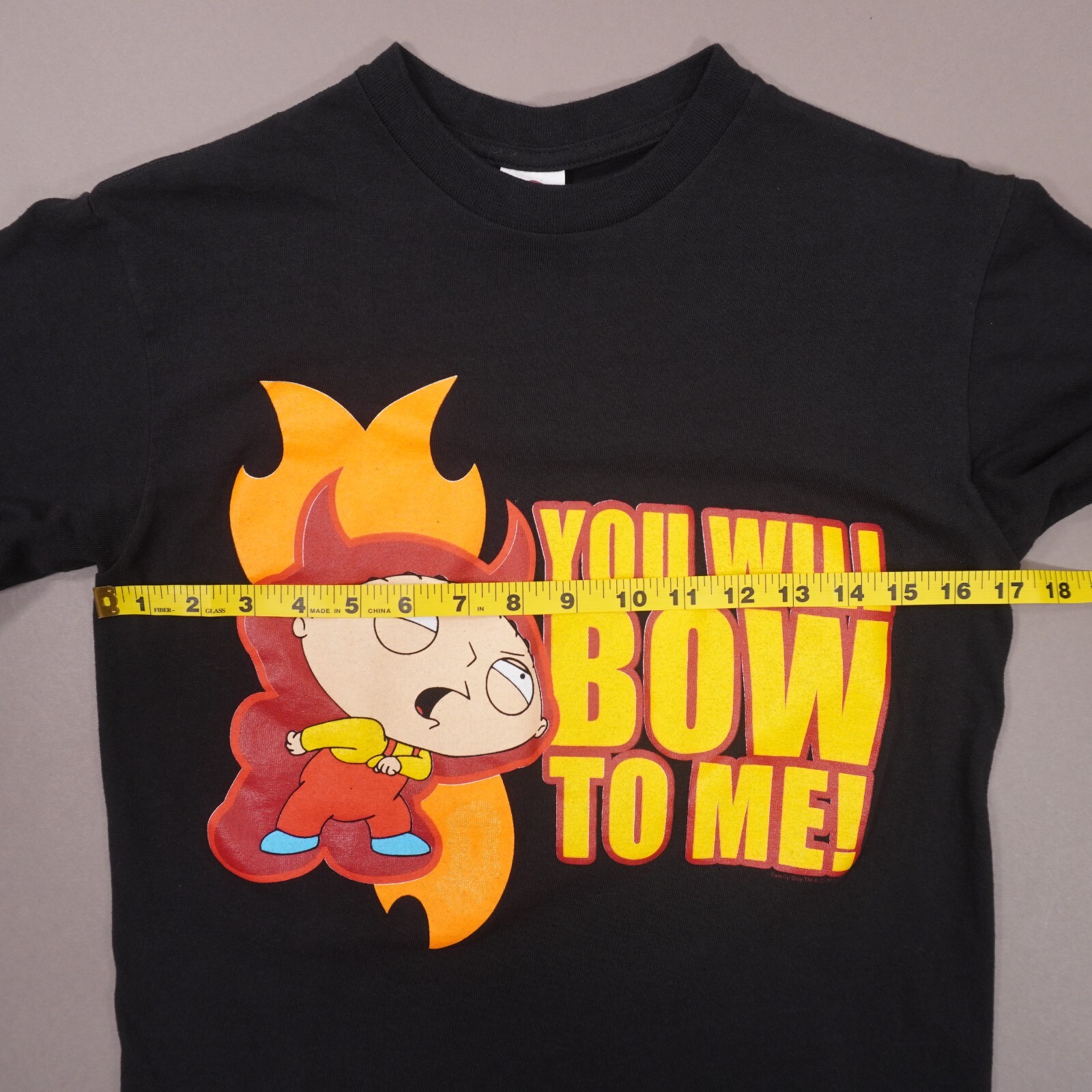 Family Guy Stewie Griffin You Will Bow To Me T Shirt 2011 Men Small Black Cotton