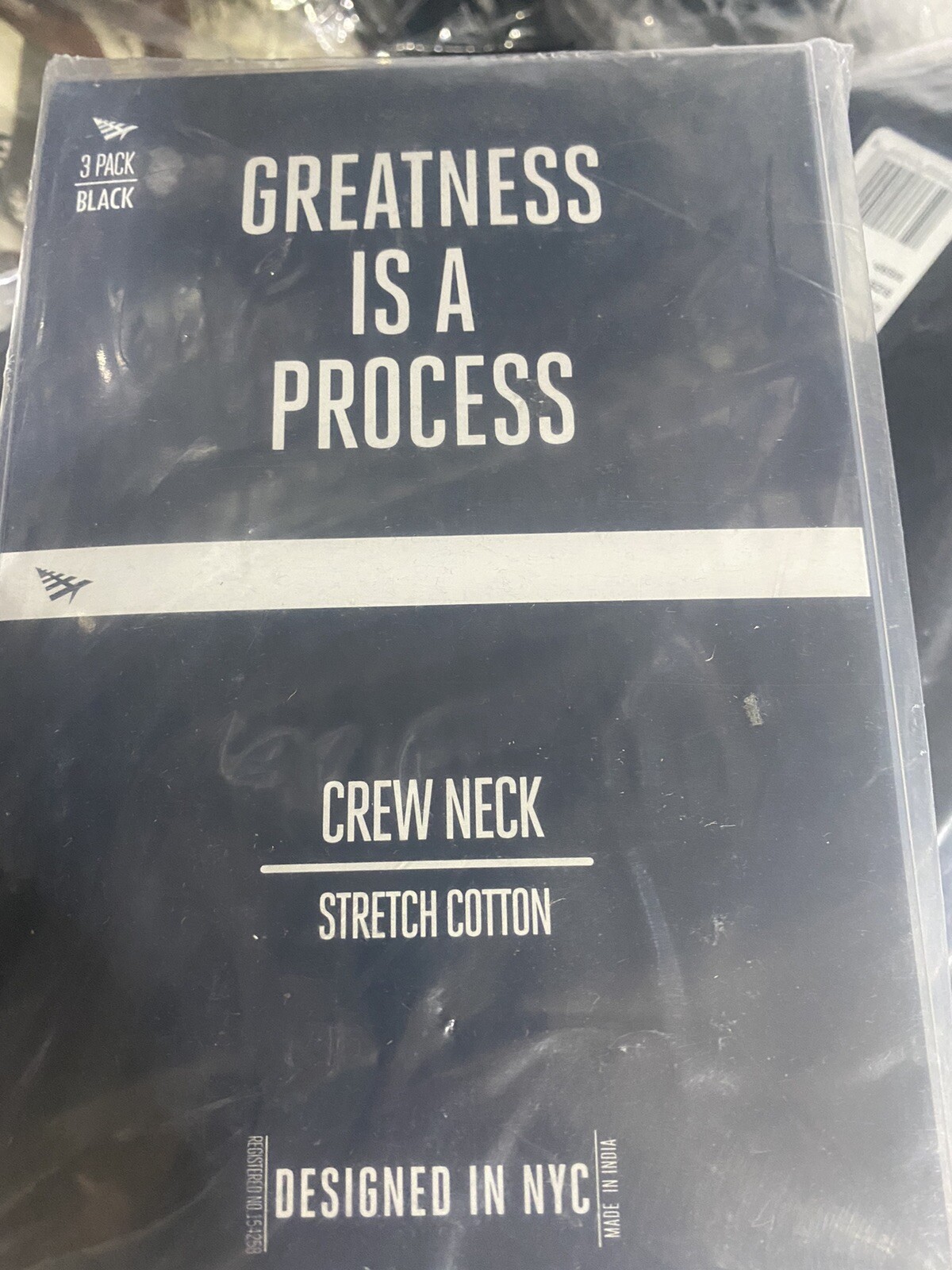 ROC NATION ✈️ 3 PACK PAPER PLANES ESSENTIAL TEES SIZE MEDIUM MIXED MIDNITE PACK