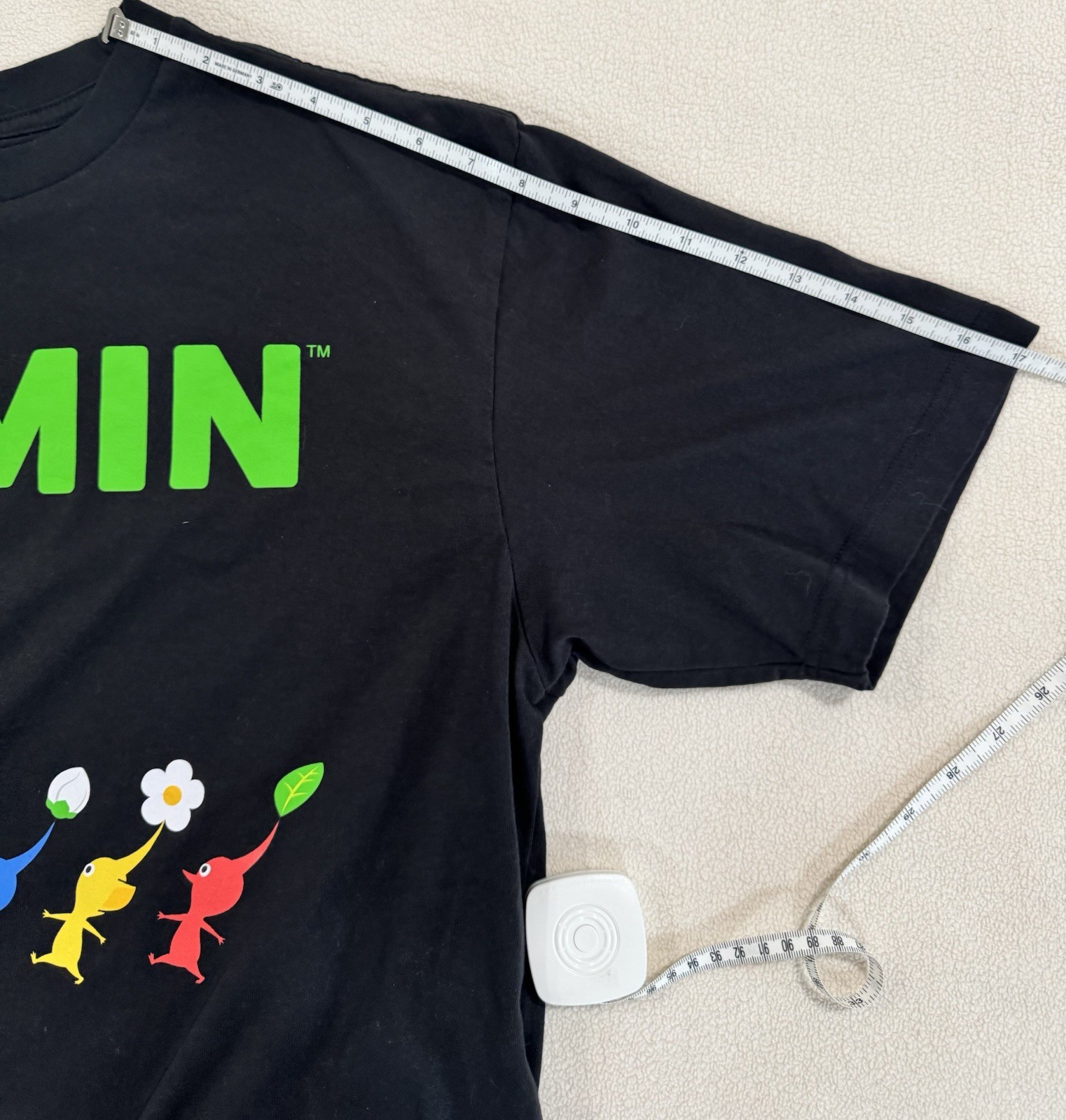 Nintendo Pikmin Graphic T Shirt Black Large Video Game Dbl Sided Tee & Freebie