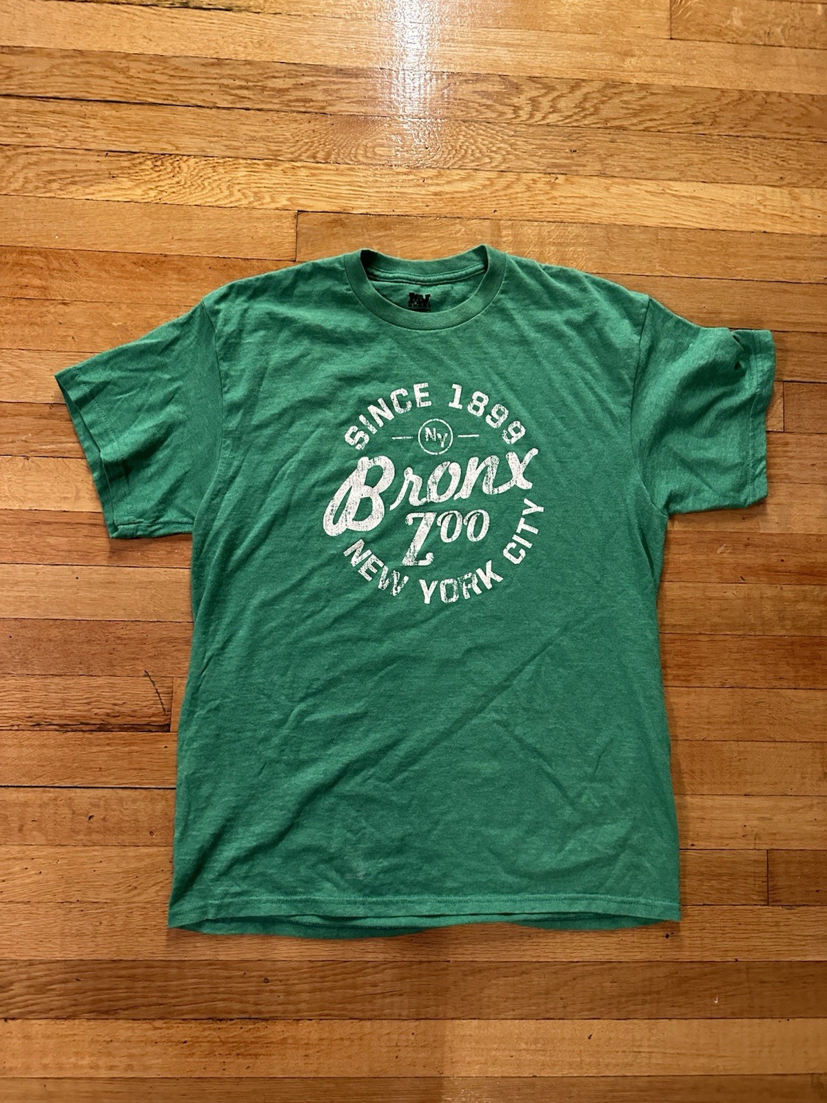 BRONX ZOO NEW YORK CITY NYC TEE T SHIRT Mens Large Green NY MV SPORT