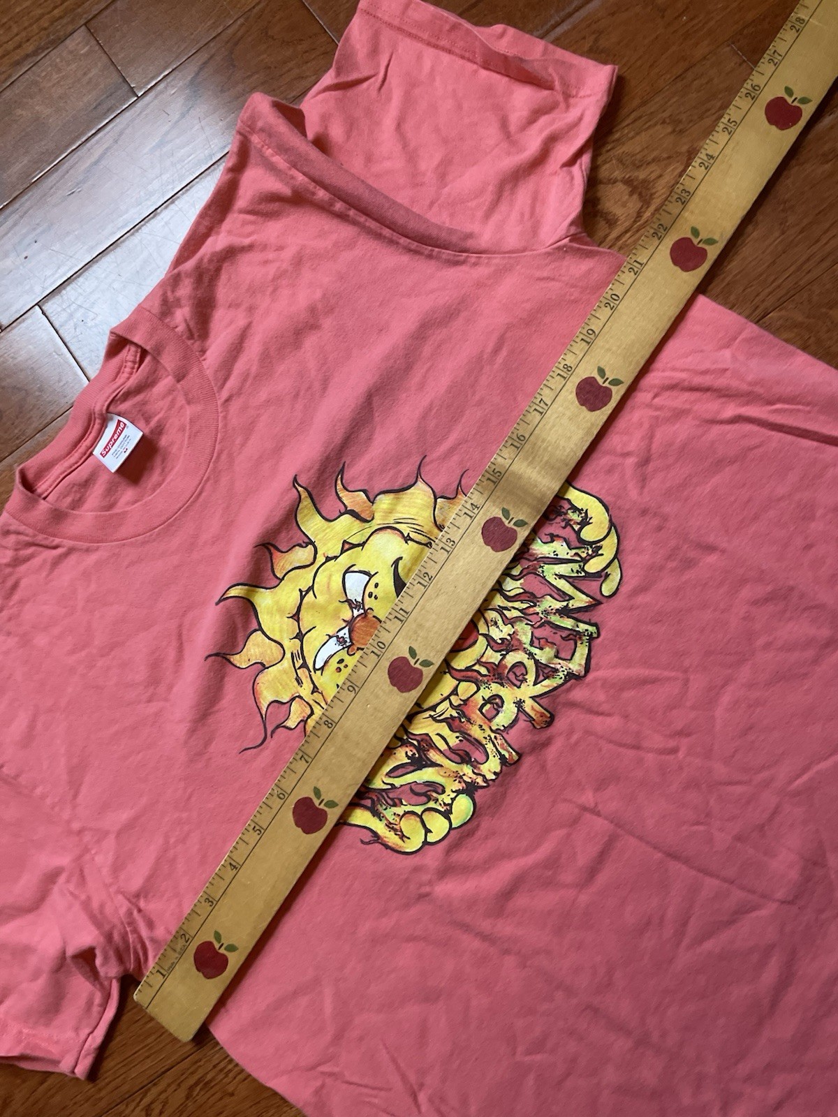 Supreme Sun Tee (M) Coral Graphic Shirt Made USA FW20 Streetwear Skater T Shirt