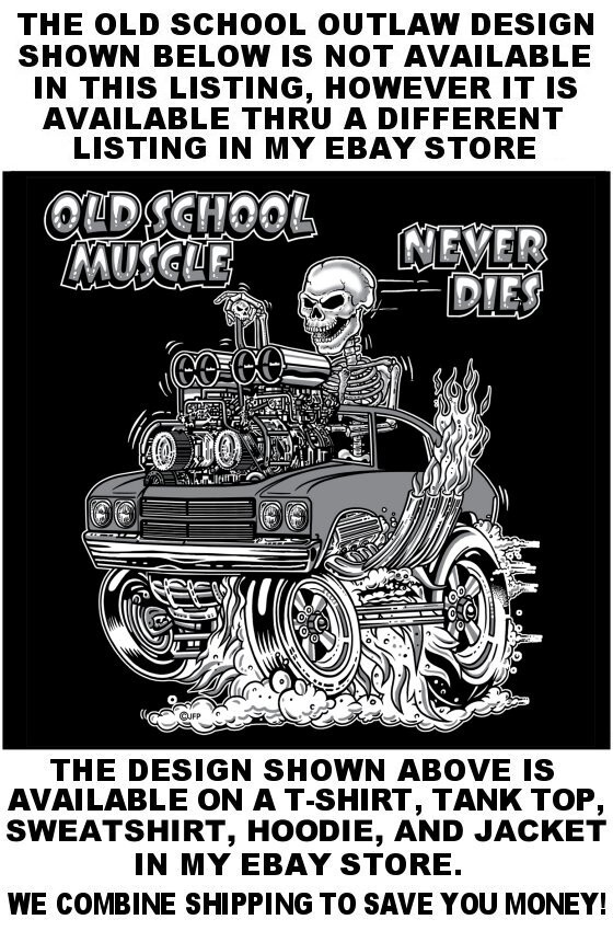 V8 Griffith Hot Rod Muscle Car Outlaw Drag Gasser Cartoony Skeleton T-shirt OM32