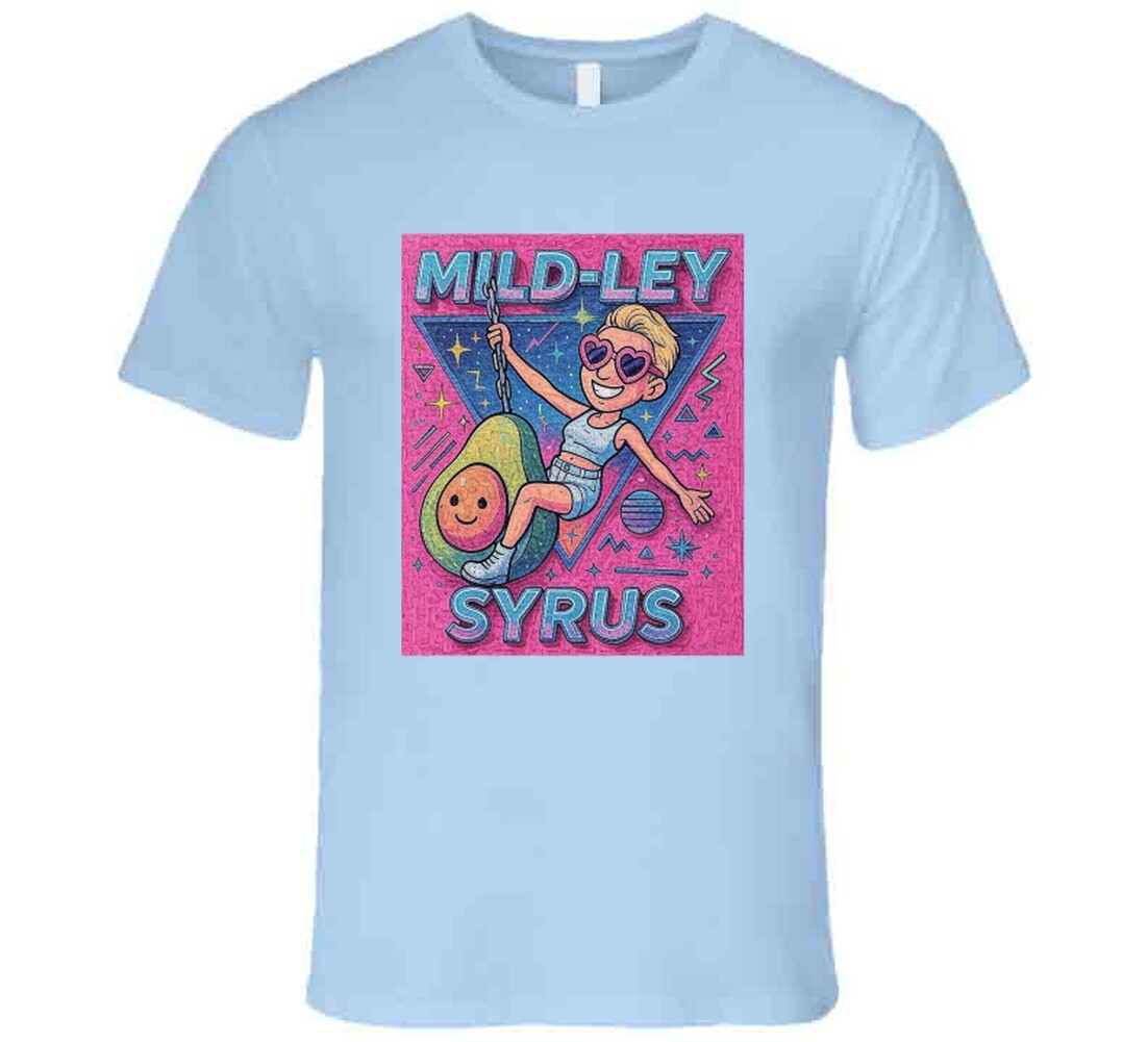 Mild-ley Syrus Funny Parody Pop Star Avocado Tee Swing Streetwear Miley T Shirt