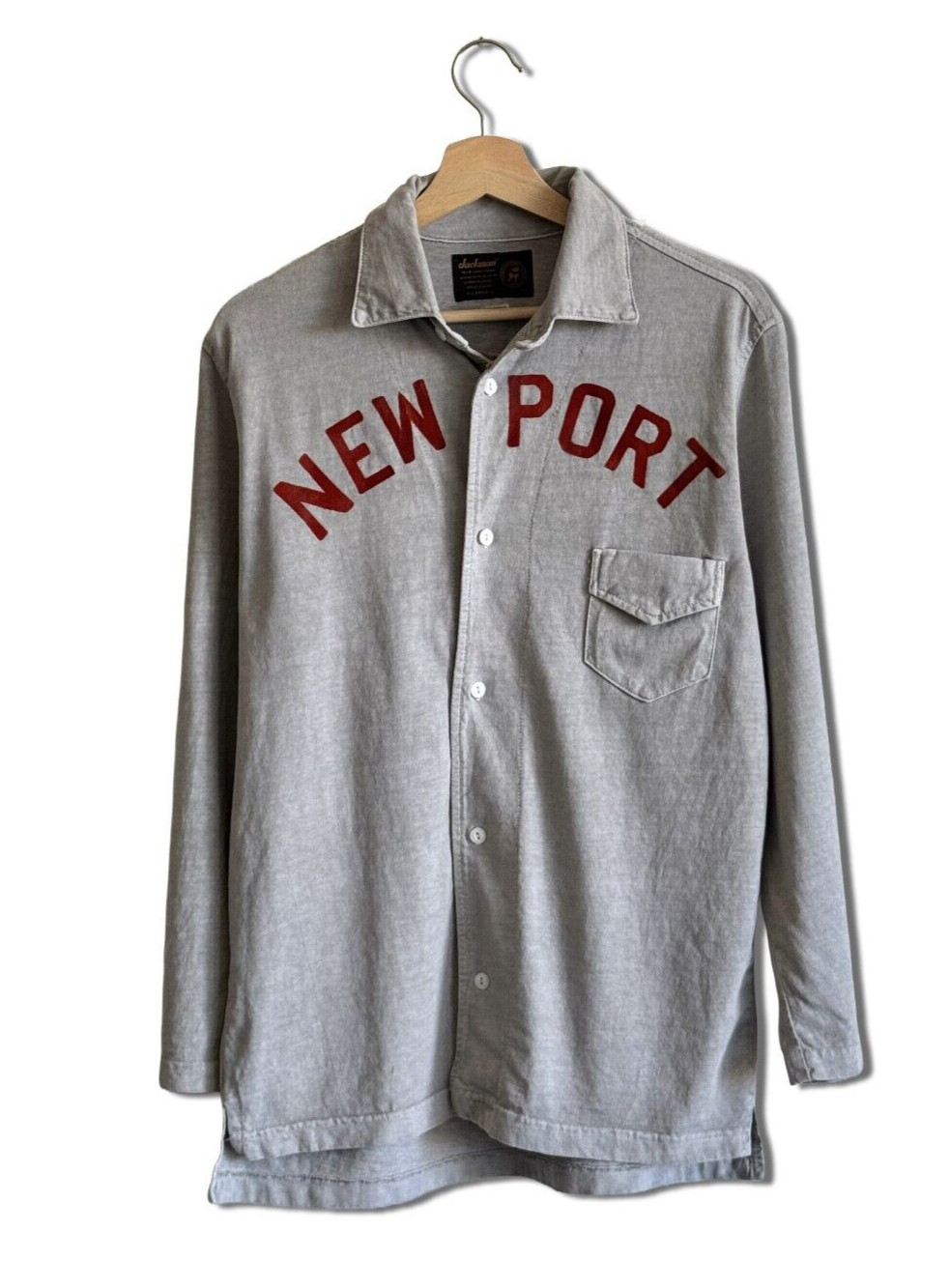 NEWPORT Vintage baseball shirt 3/4 sleeves size L by Japanese brand Jackman Rare