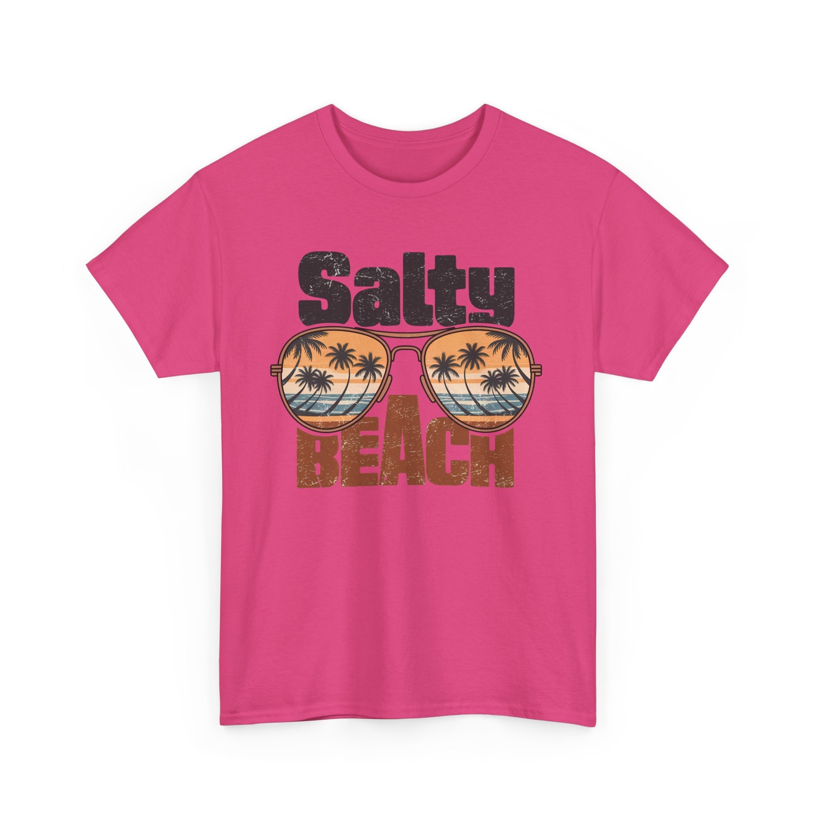 Beach Vibes T-Shirt | Summer Ocean Waves Tee | Salty-Beach-Retro-Tropical Shirt