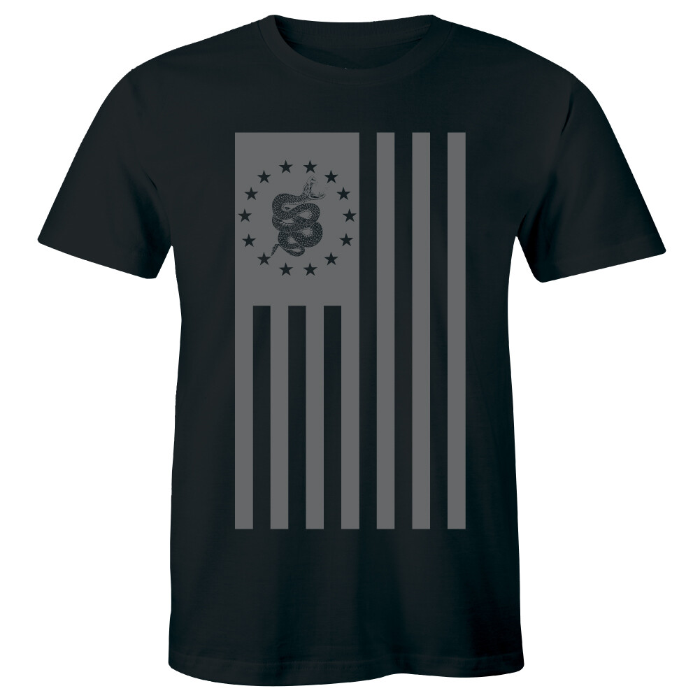 Don’t Tread On Me Shirt Mens Gadsden Snake Flag Tee T-Shirt Patriotic