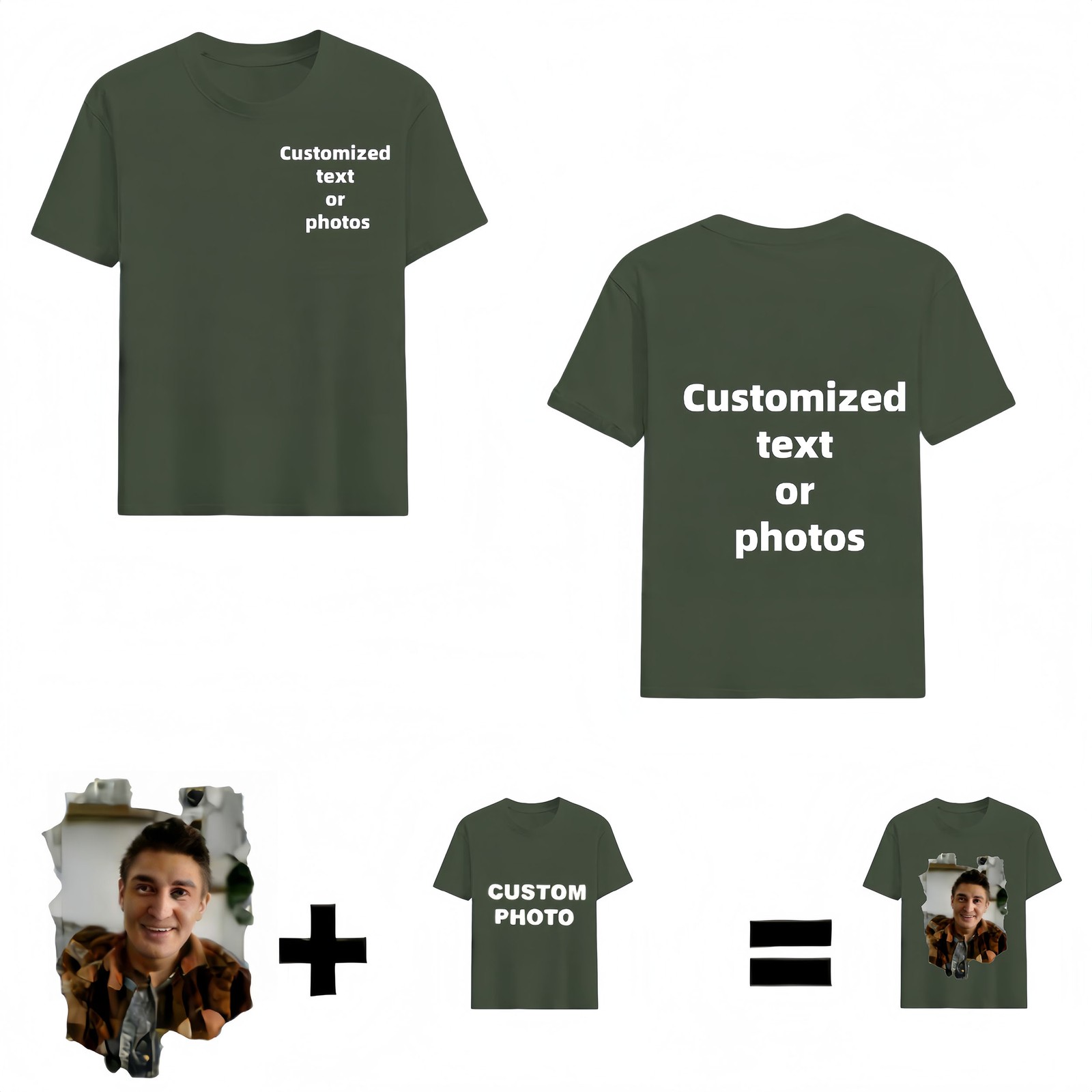Custom Event Organizer T‑Shirt,Company Logo Front & Back Print Holiday Team Wear