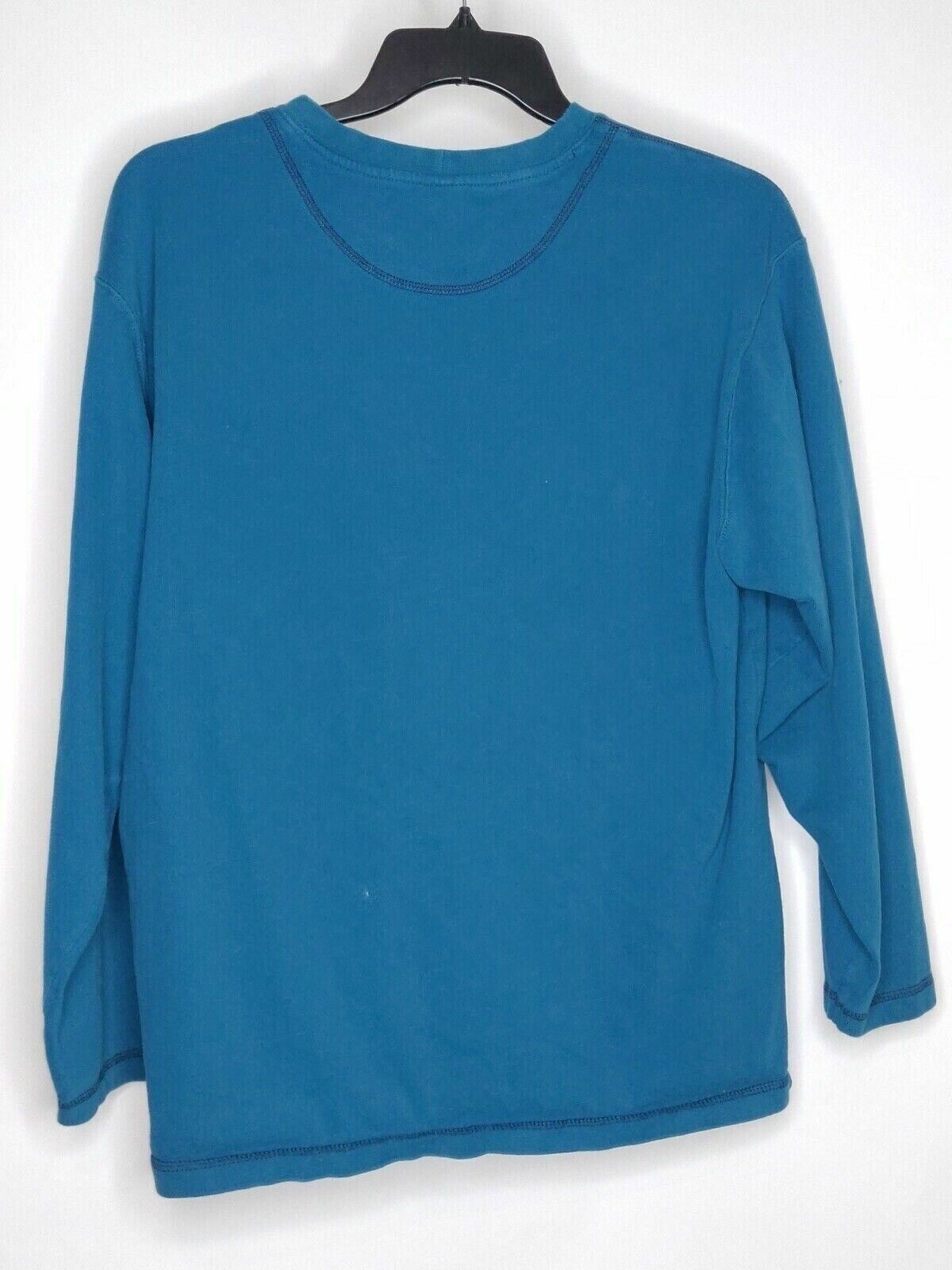 Columbia Mens Blue T-Shirt Long Sleeve Crew Neck Fall Size Large L