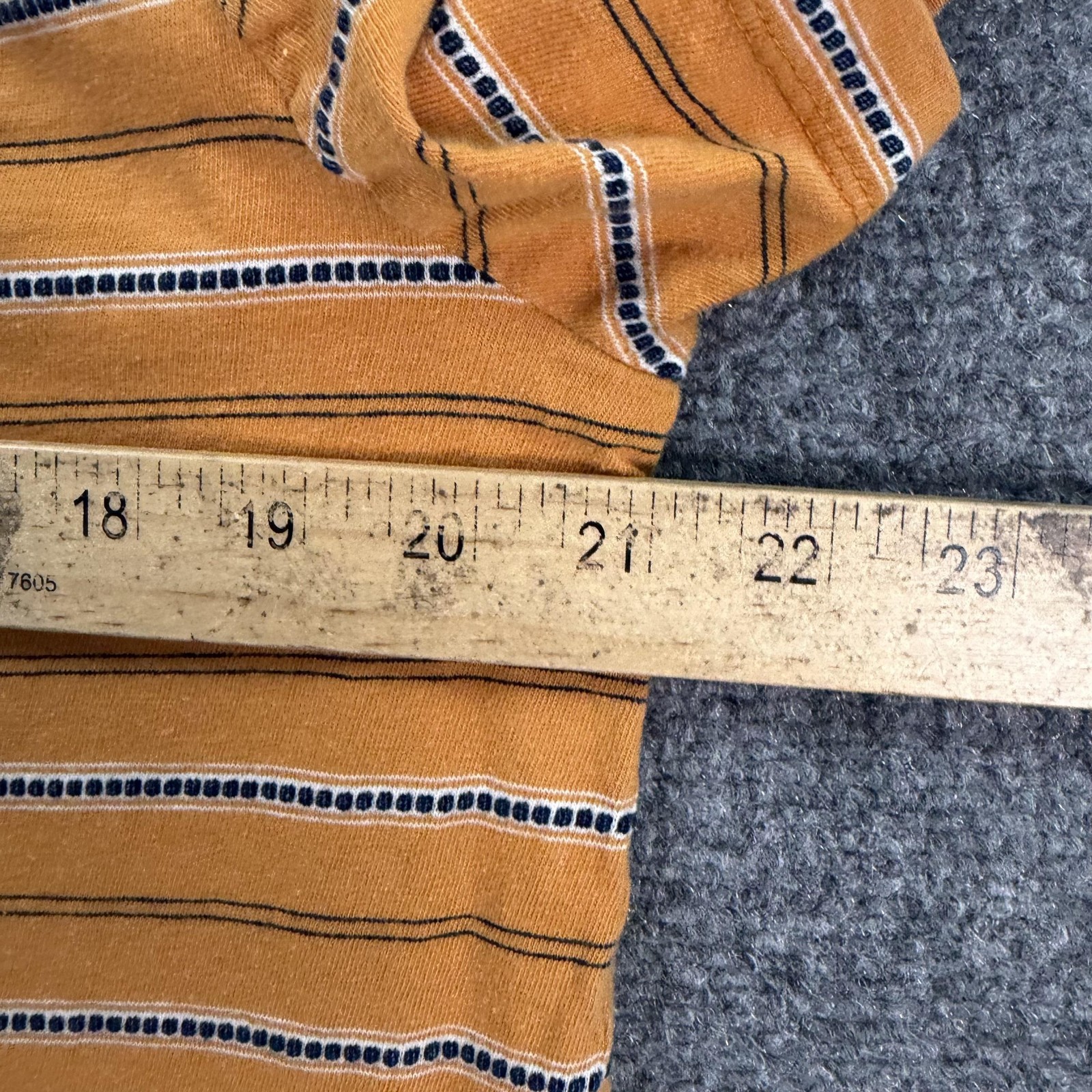 Corridor New York Shirt Mens Medium Yellow NYC Stripe Pocket Tee India Jersey