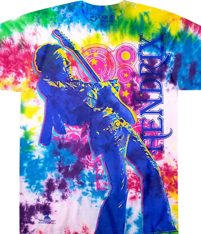 Jimi Hendrix Electric Lady Tie-Dye T-Shirt Liquid Blue