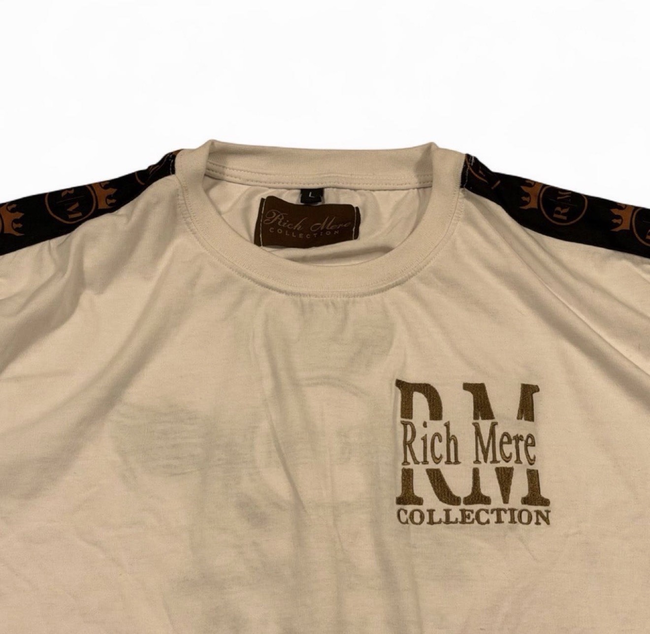 Y2K Rich Mere Collection T Shirt Mens Large White Crown Logo Streetwear