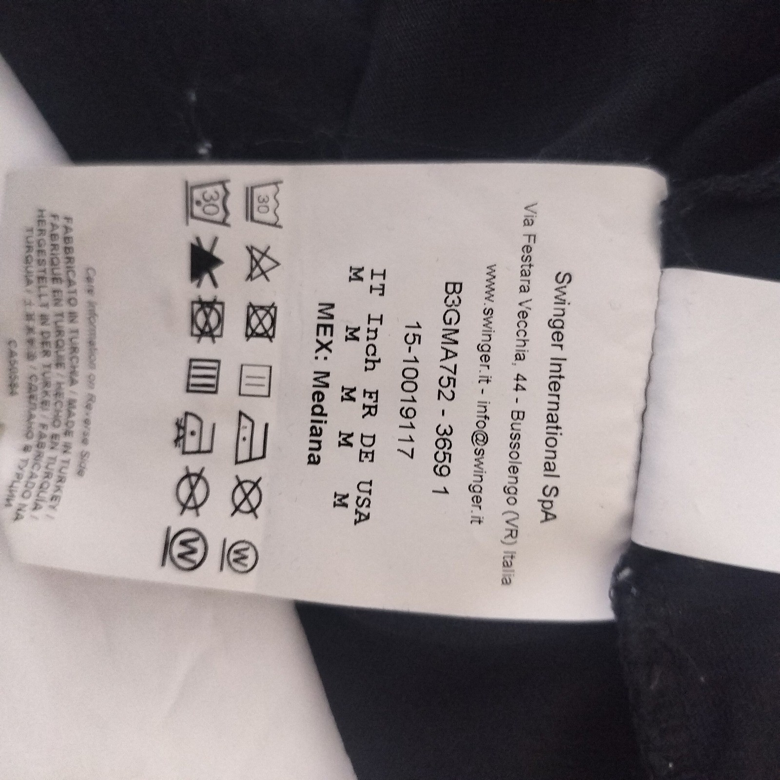 Versace Jeans Mens Black Wavy Typography Logo Graphic T-Shirt Medium B3GMA752