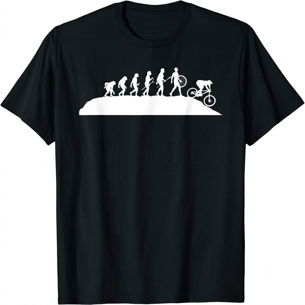 Downhill Evolution – Downhill Rider Mountainbike Rider MTB T-Shirt