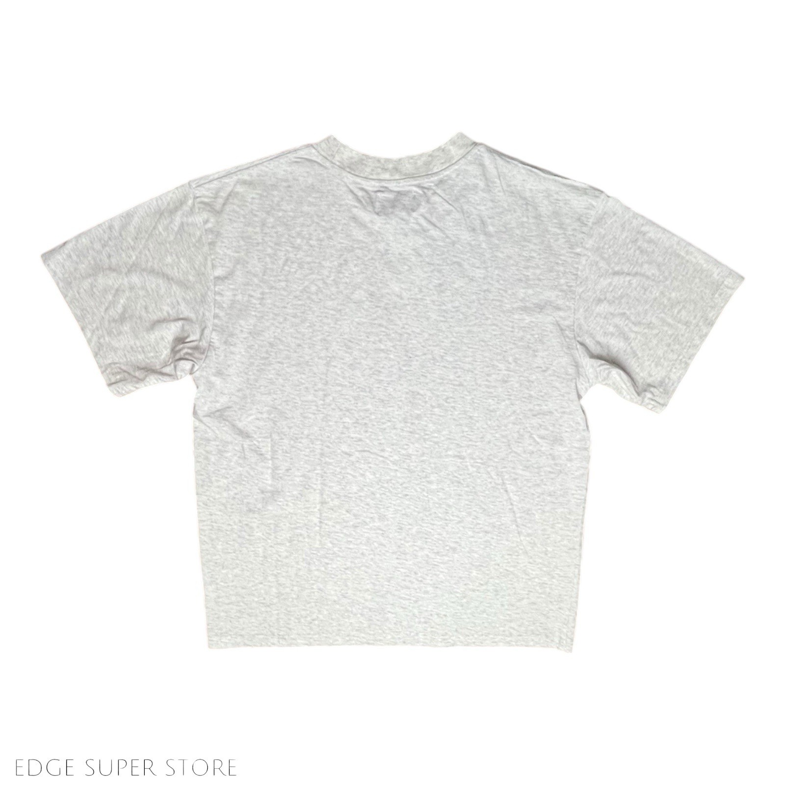 Crisp Light Gray Woven Cotton Short Sleeve Boxy Crew Neck Tee TShirt Size Small