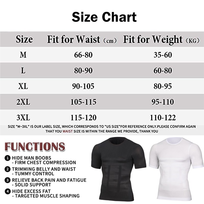 Men Shirts Gynecomastia Compresson Tank Top Slimming Body Shaper Vest Undershirt