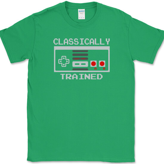 CLASSICALLY TRAINED T-Shirt Funny Video Gaming Gamer Graphic Tee