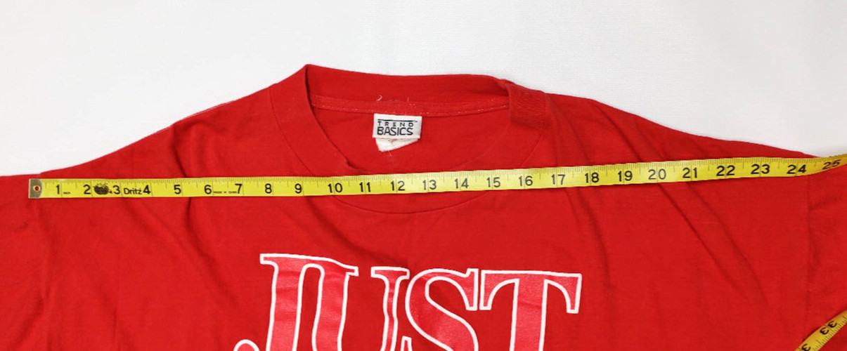 Vtg? Trend Basics “Just Say HO! Red T-Shirt” Size XL~Retro