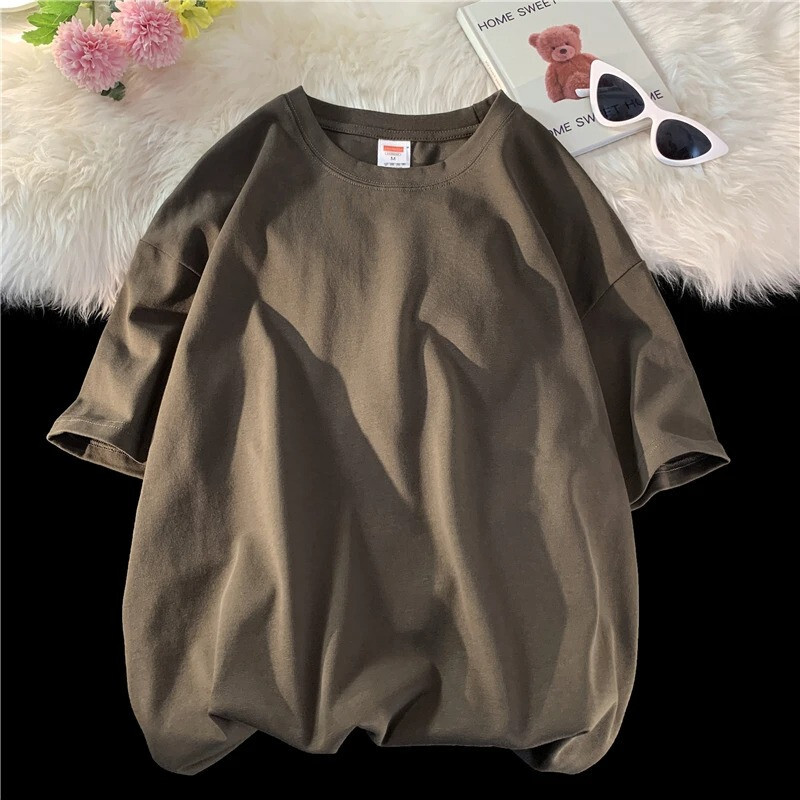 100% Cotton O-Neck Oversized Summer Short Sleeve Men’s T Shirt HipHop Streetwear