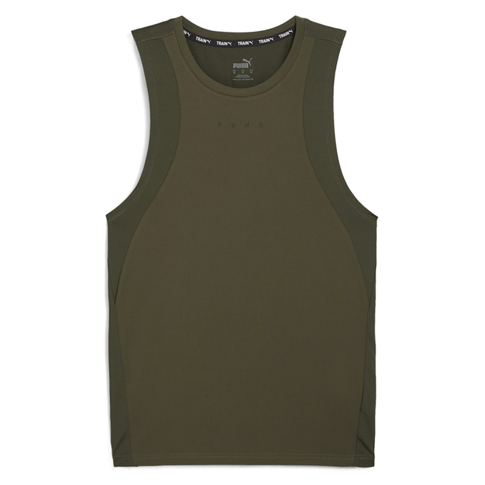 PUMA Energy Cloudspun Mesh Crew Neck Athletic Tank Top Mens Green Casual Athlet