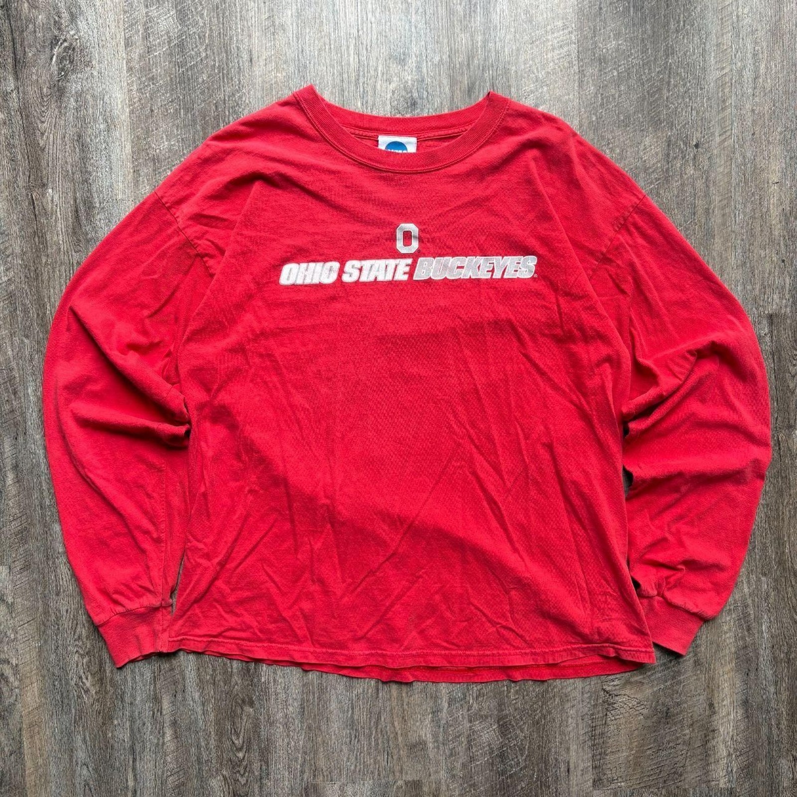 2000s Red Y2K NCAA Ohio State Buckeyes Long Sleeve