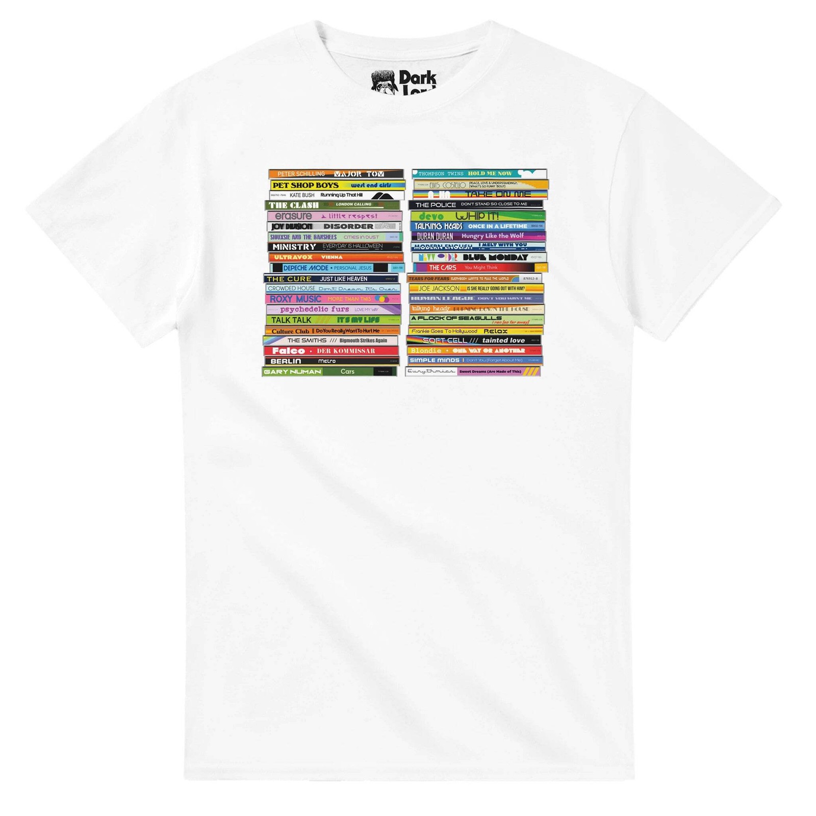 80’s New Wave Singles Retro Music CD Collection T-Shirt
