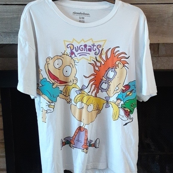 Nickelodeon Rugrats character graphic print white short sleeve shirt S/M