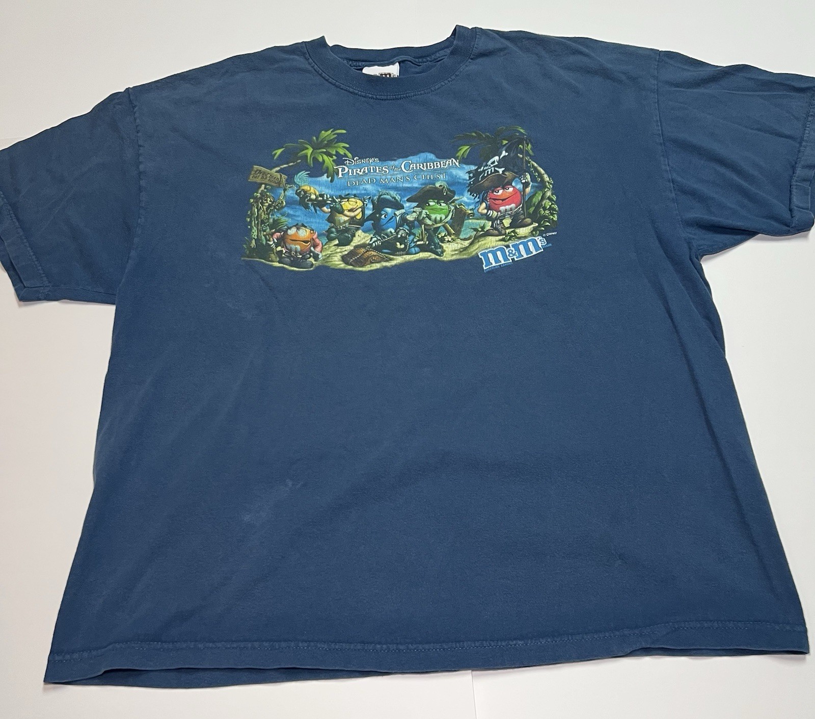 2006 M&M’s World Pirates Caribbean Dead Man’s Chest Tee Adult XL Blue