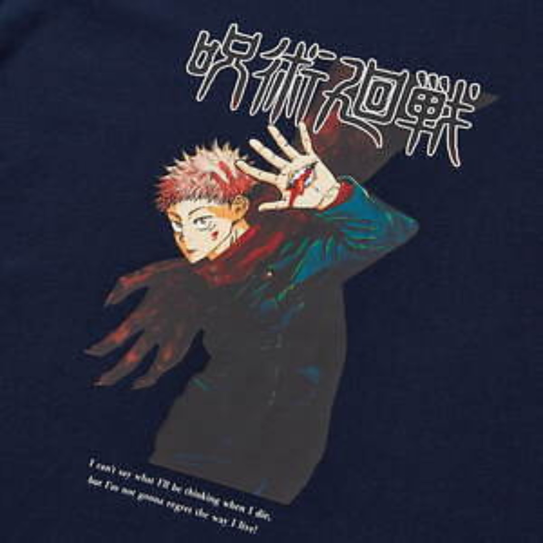 UNIQLO UT Jujutsu Kaisen Yuji Itadori Tee US Size XS (JP S) Black Anime