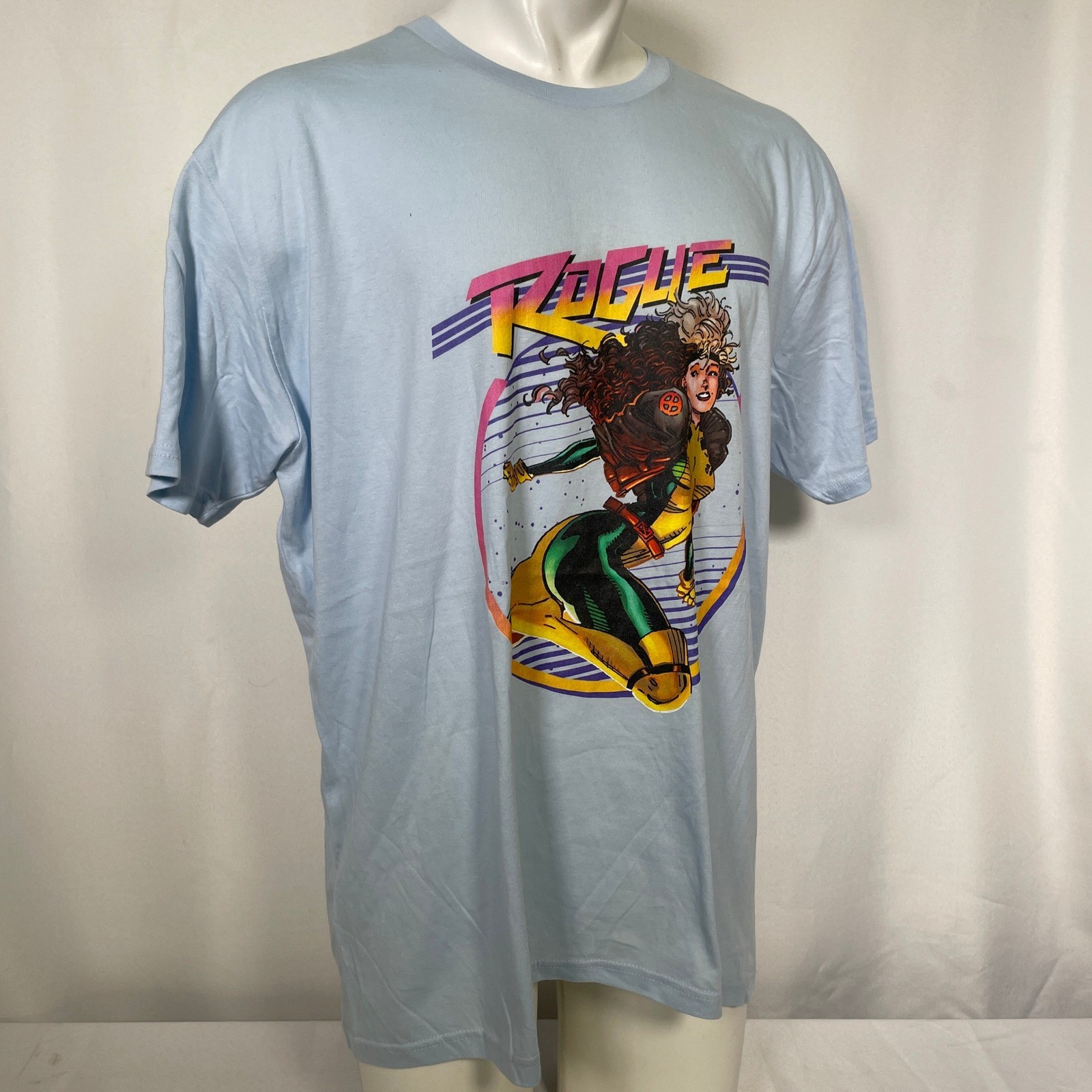 ROGUE X-Men Marvel Comics Light Blue T-Shirt Men’s 2XL
