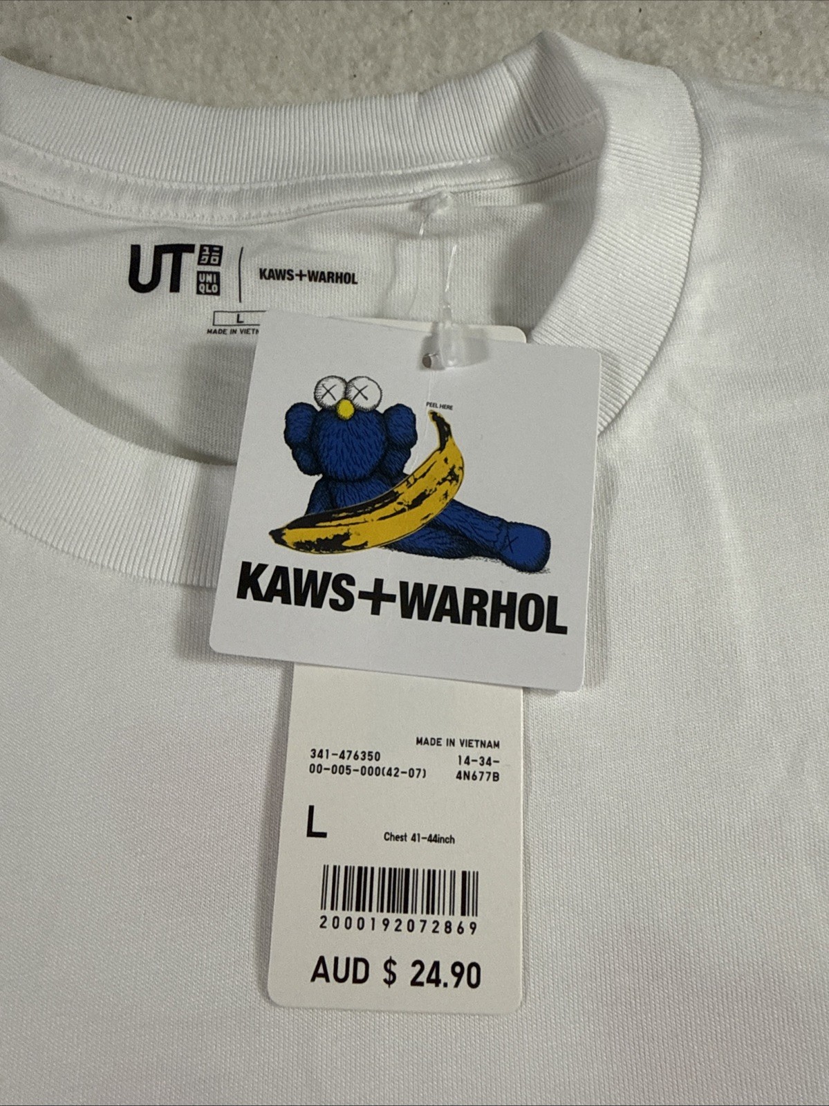 Uniqlo KAWS x Warhol UT Graphic Print T-Shirt White Large – BRAND NEW