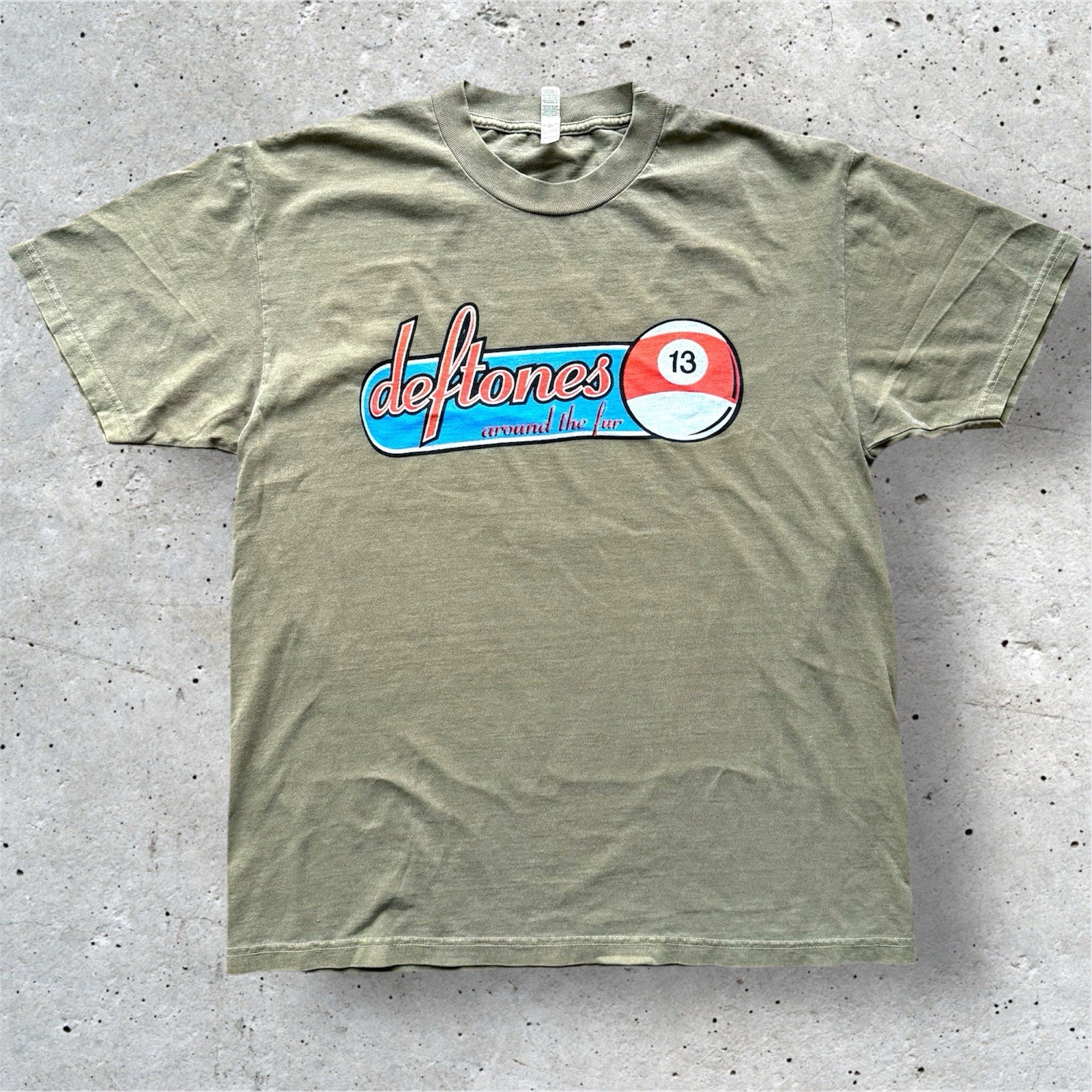 Deftones Around The Fur Pool Ball 13 Vintage Style Modern Print T-shirt Faded