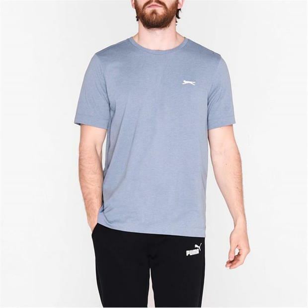 Mens Slazenger 100% Cotton Plain Crew Neck T Shirt XS S M L XL XXL 3XL 4XL BNWT