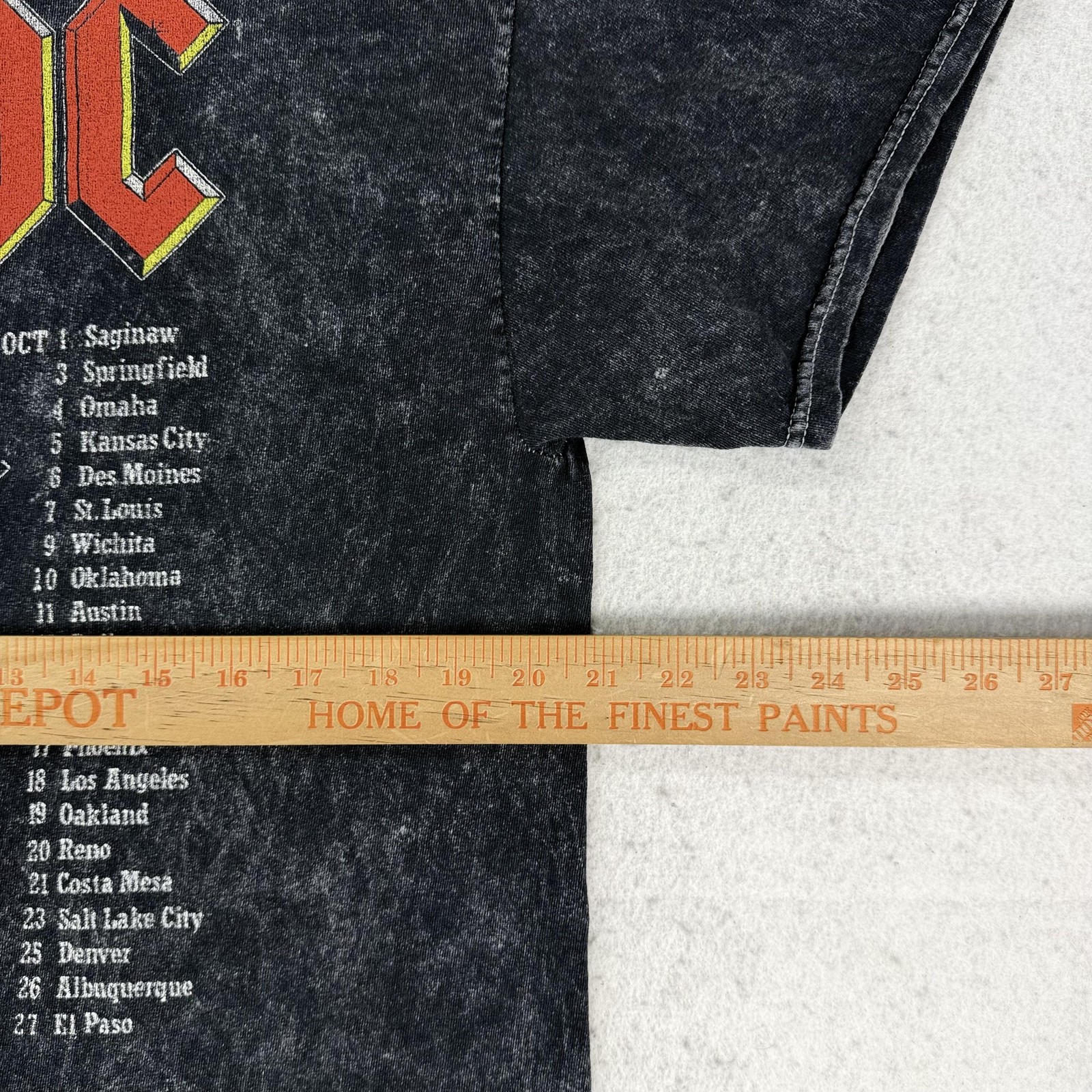 AC/DC Shirt Mens Medium Black Fly On The Wall Tour 1985 Rock Band Graphic Tee