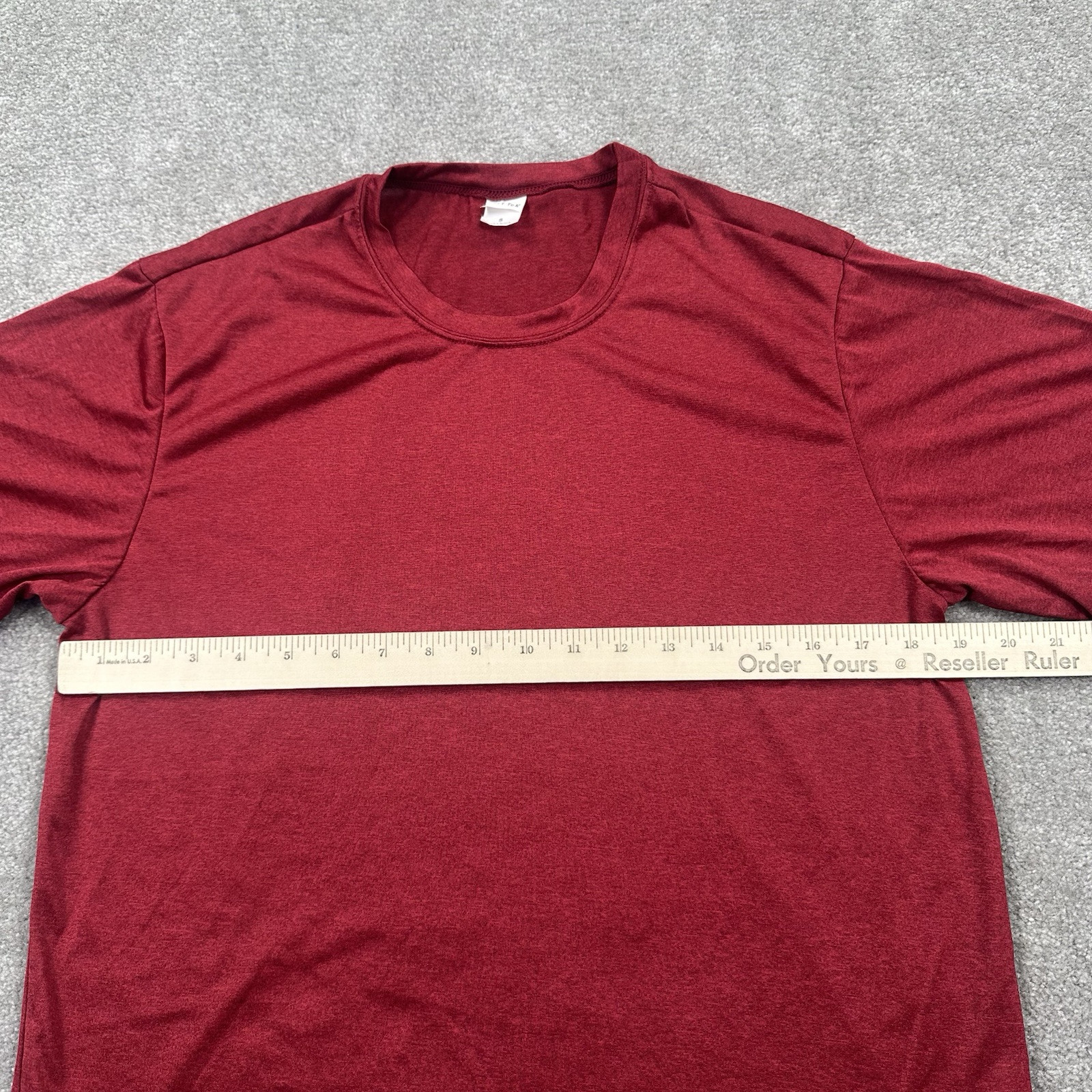 Sport-Tek Adult T Shirt Size Small Dark Red Short Sleeves Activewear