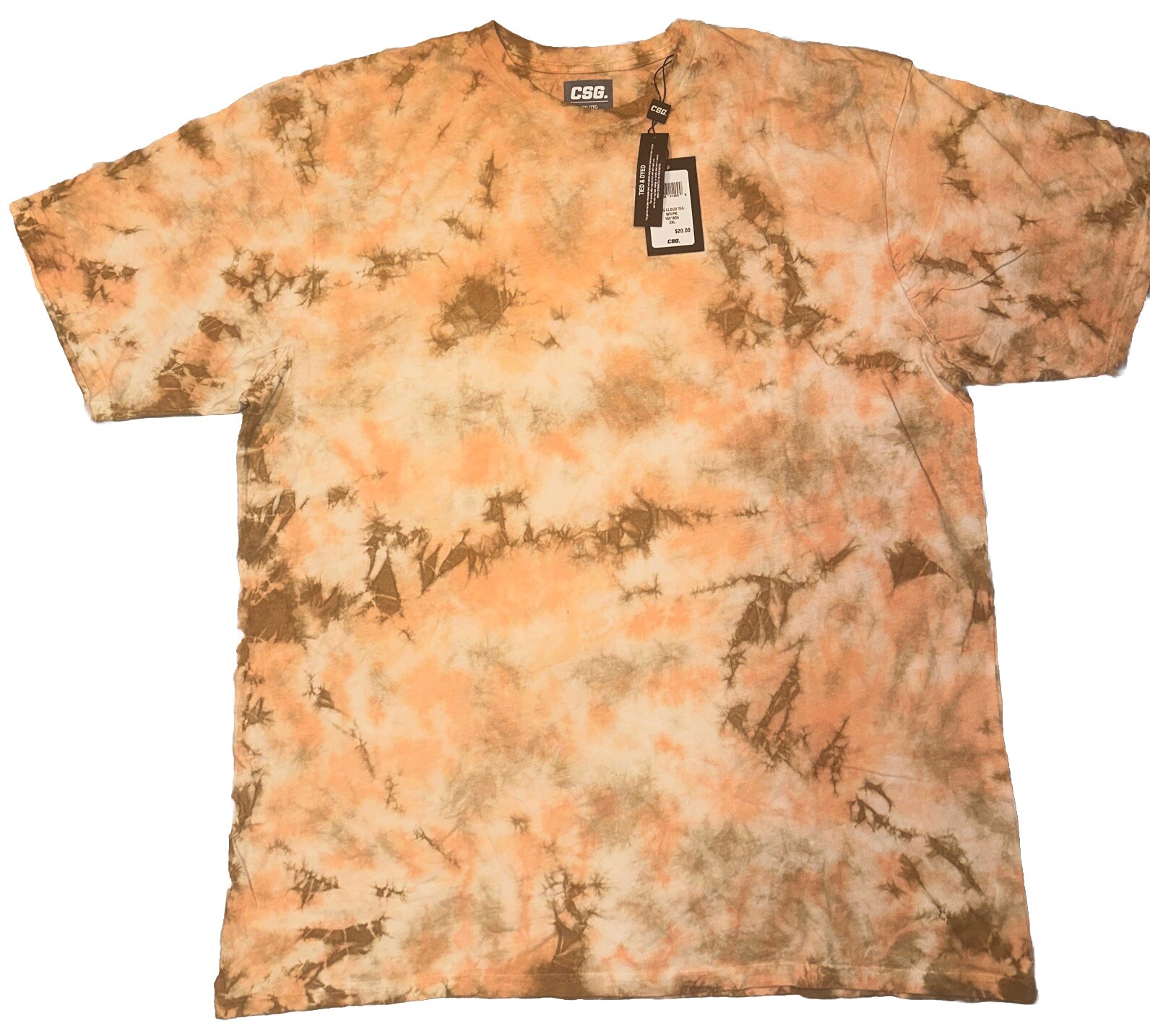 CSG Tied & Dyed Shirt Size Medium (Cloud WH/PK) #1801835 Tie-Dye