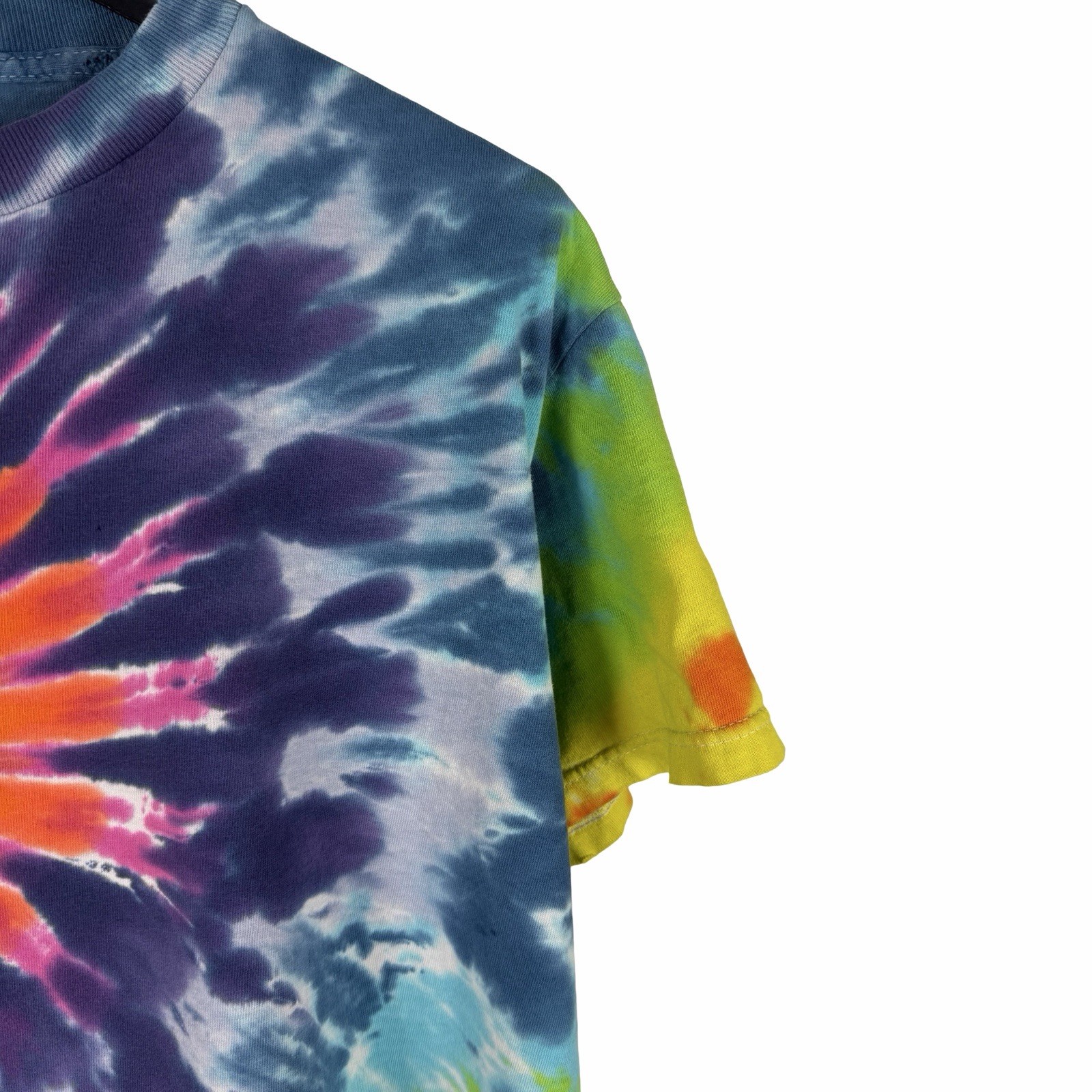 Vintage 90s Delta Pro Weight Tie Dye Hippie Style Blank Shirt Size M