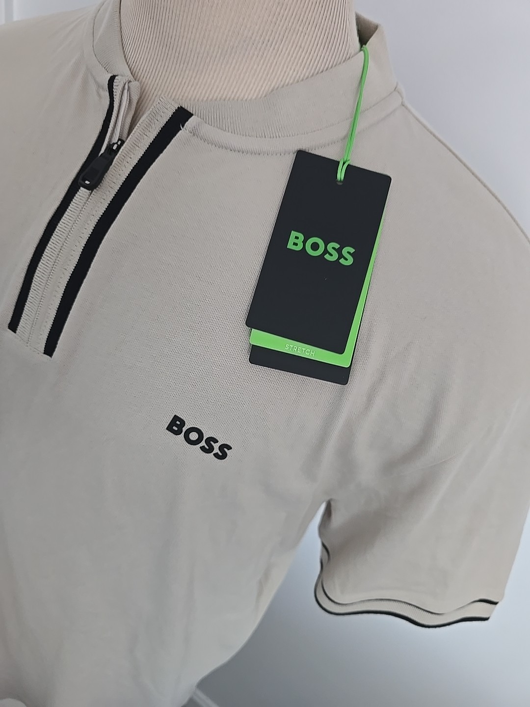 HUGO BOSS Pariq Black Label MEN’S NEW HALF Zip T-SHIRT Sz XXL