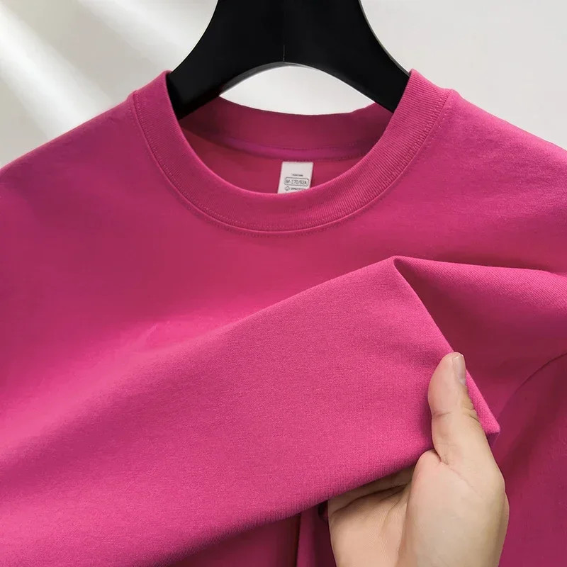 Summer 100% Pure Cotton Men’s Short Sleeve Round Neck Fashionable Style Half Sl
