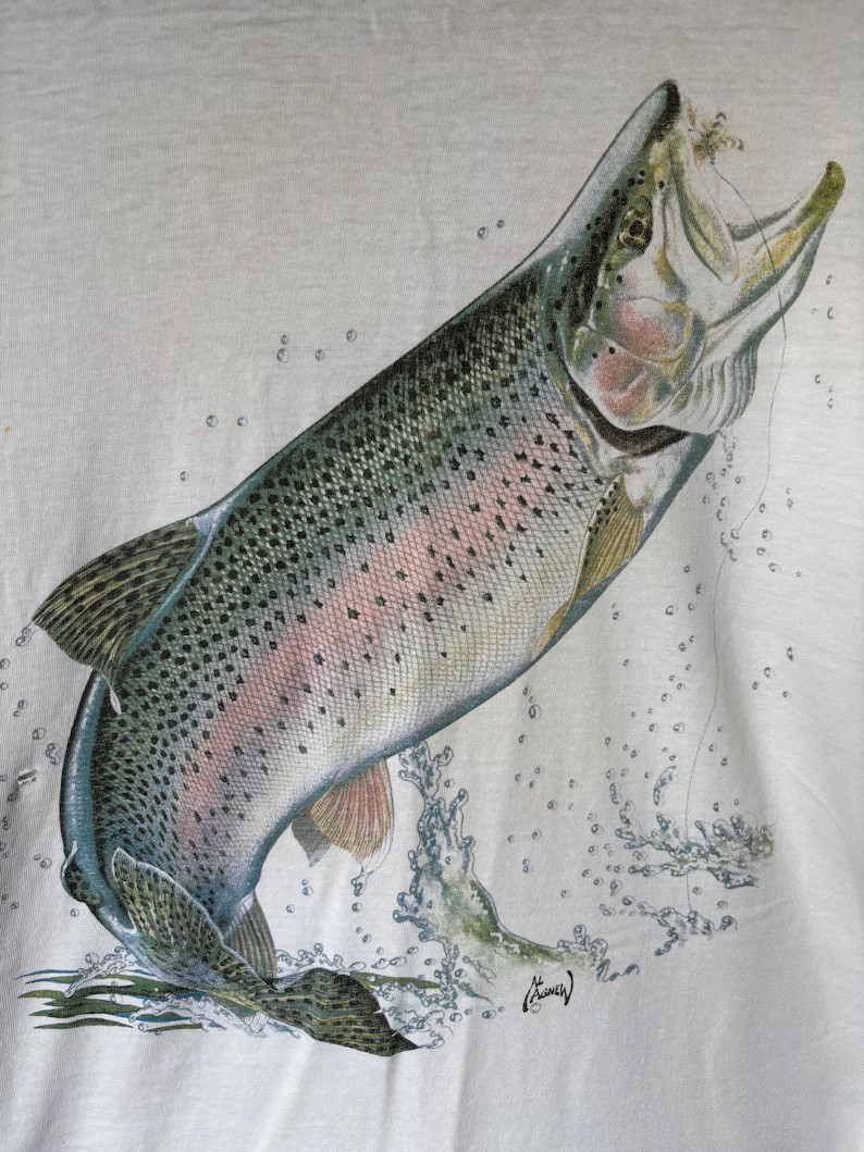 Vintage Pocket Fish Animal Graphic Comfort Tee
