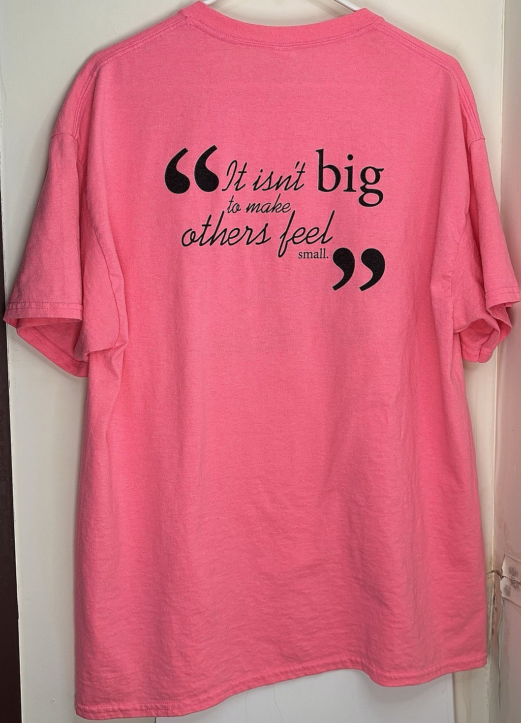 Gildan Men’s Anti Bullying Shirt XL Pink Be Buddies Not Bullies Graphic T-Shirt