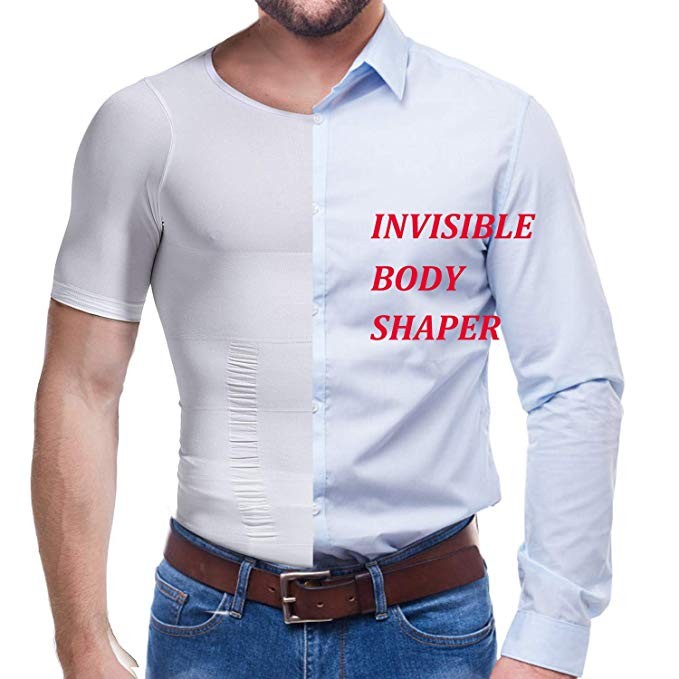 Men Shirts Gynecomastia Compresson Tank Top Slimming Body Shaper Vest Undershirt